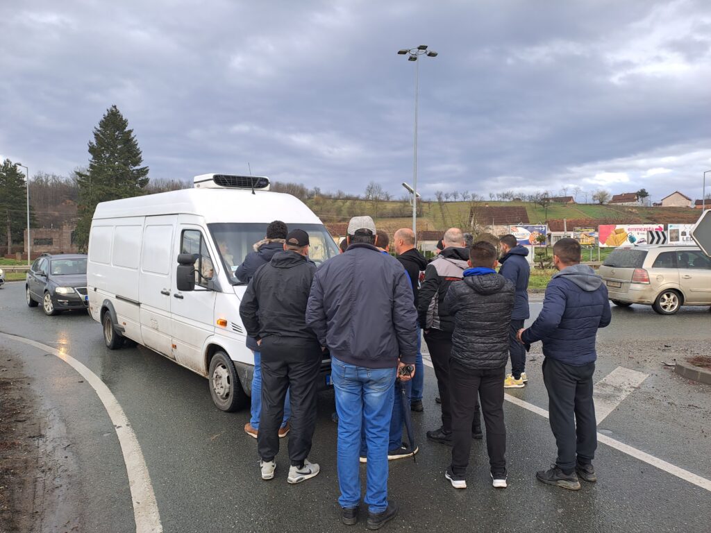 Blokada puta ka naplatnoj stanici u Preljini