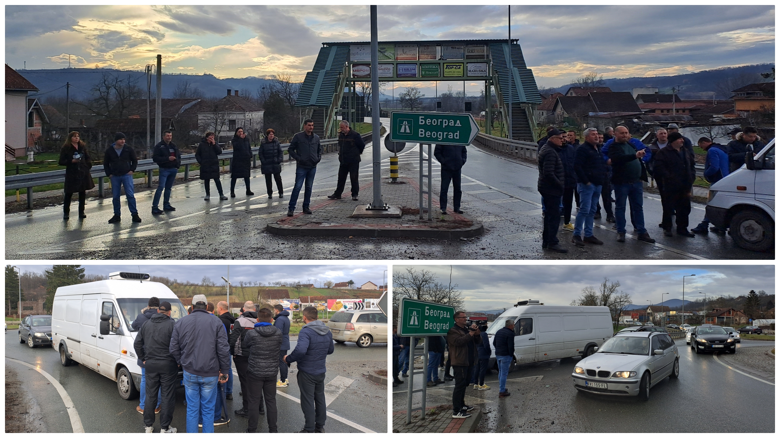 Blokada puta ka naplatnoj stanici u Preljini