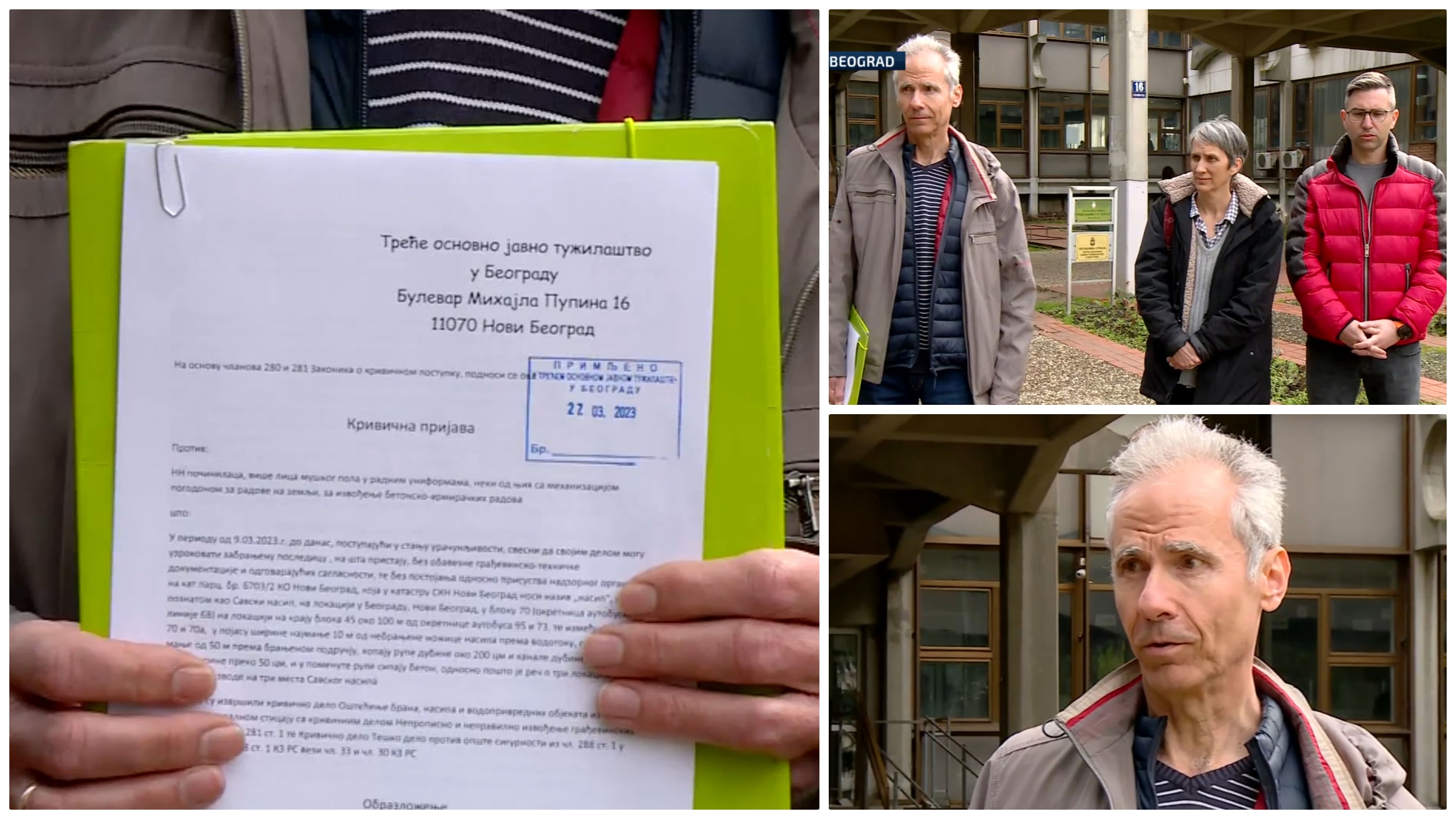 krivična prijava savski nasip