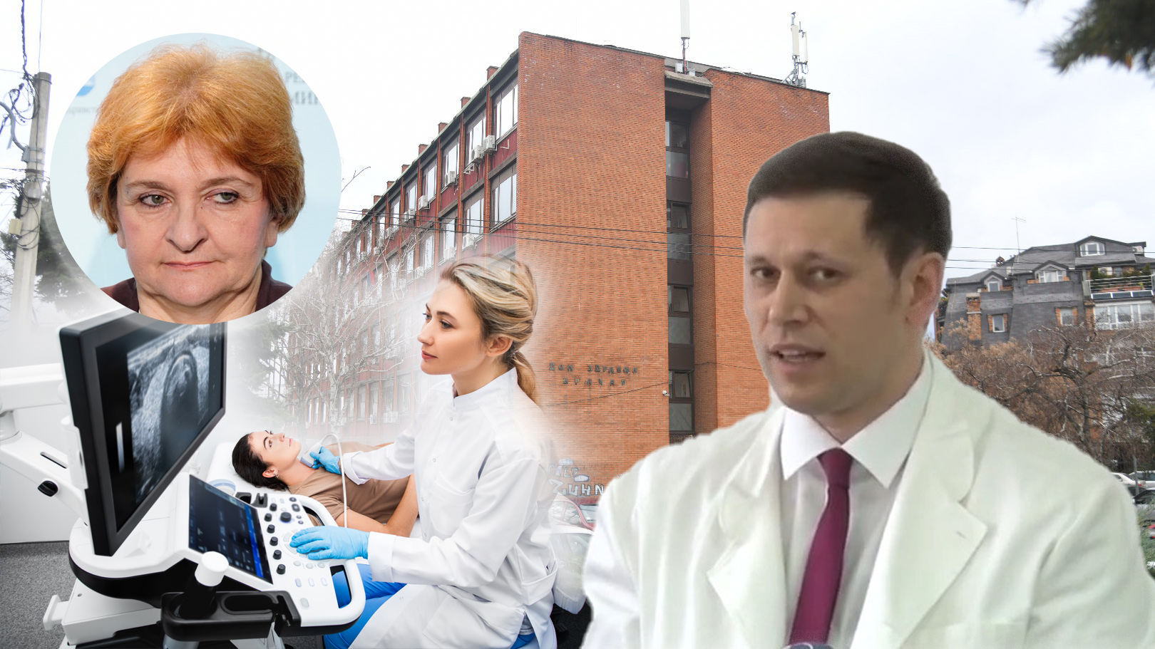 Dom zdravalja Vračar, dr Miroslav Dmitrović, dr Danica Grujučić, ultrazvuk, kombo Foto: Nemanja Jovanović/Nova.rs/Shutterstock/Printscreen/TVStudioB/TANJUG/ VLADIMIR ŠPORČIĆ