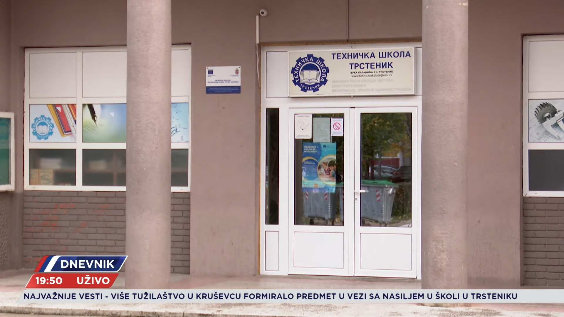 TRSTENIK. Više tužilaštvo u Kruševcu formiralo predmet u vezi sa nasiljem u školi u Trsteniku, prilog, emisija Dnevnik Foto: Dnevnik