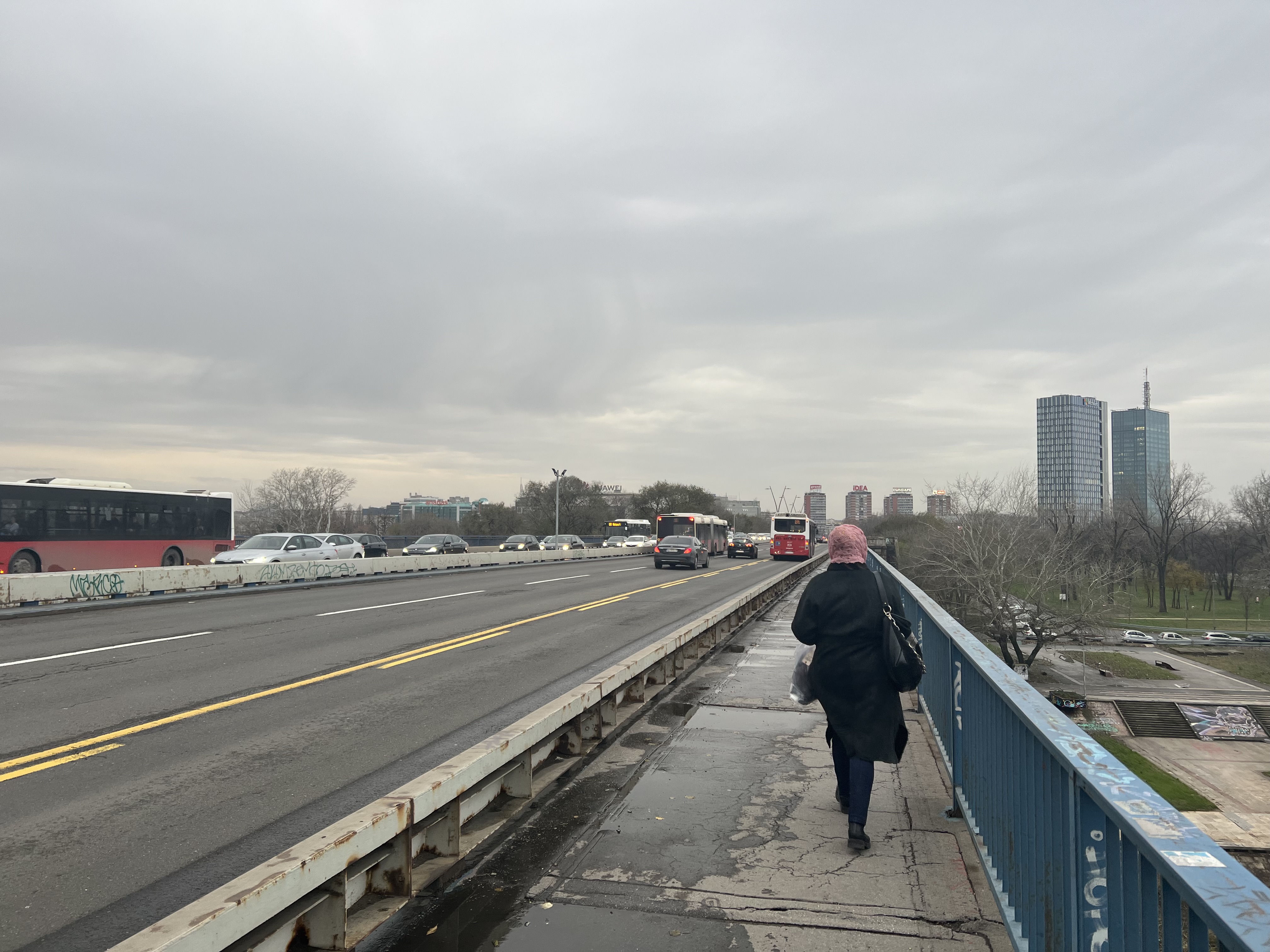 Brankov most, oblačno vreme, zima, vremenska prognoza Foto: Nova.rs