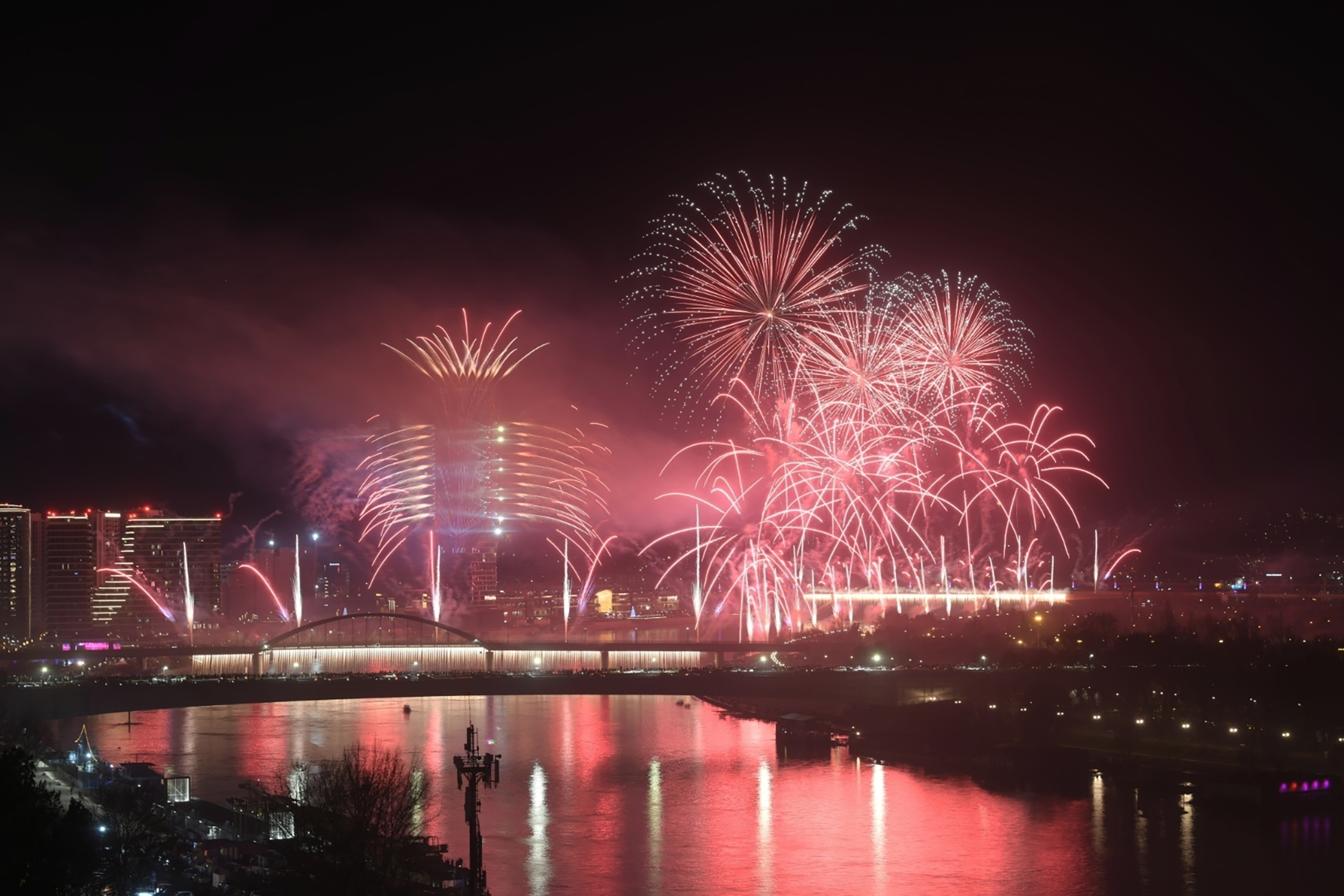 Beograd 31.12.2022. Docek Nove Godine, novogodisnji vatromet