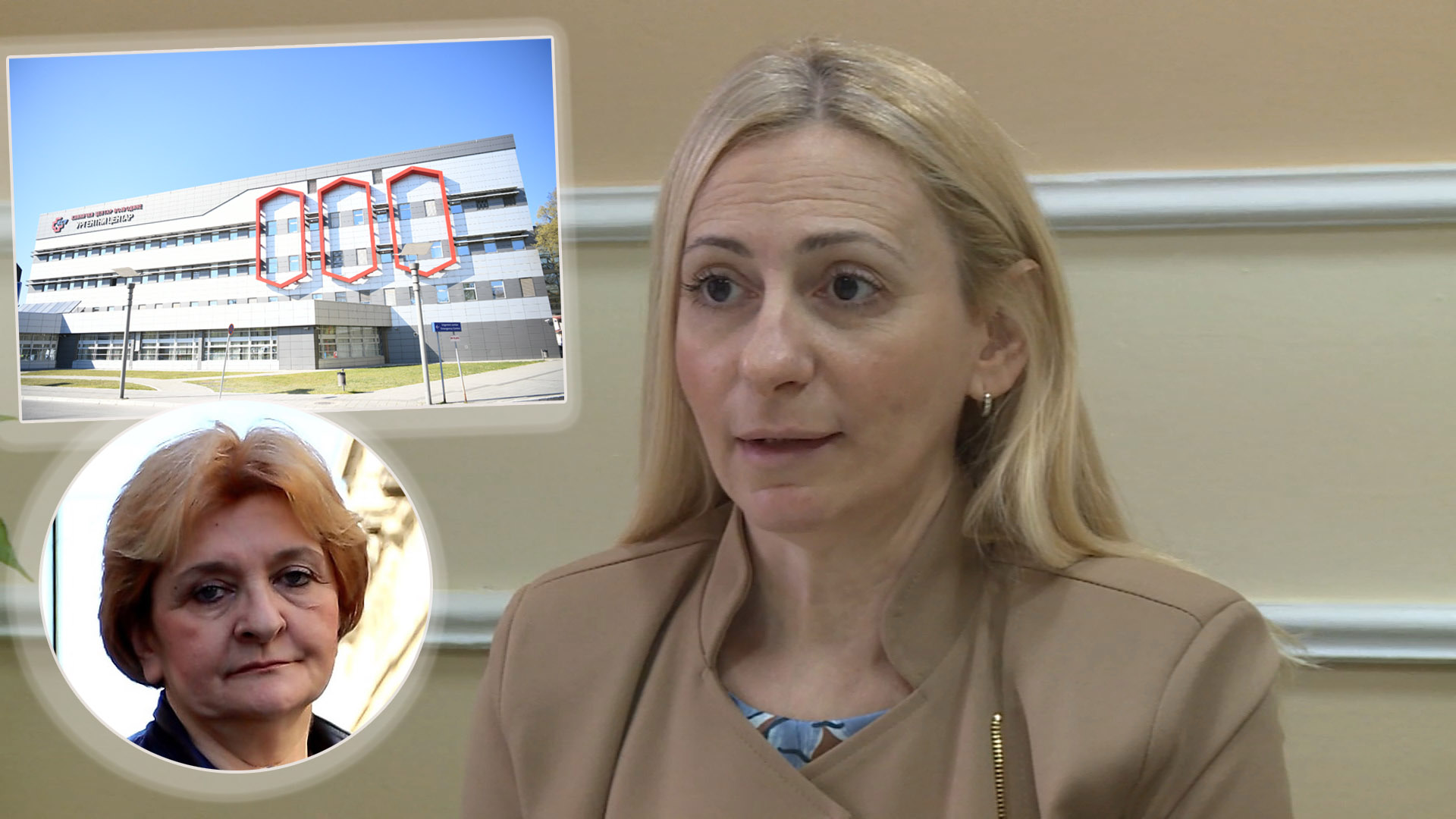 Dana Grujičić, a sa druge Klinički centar Vojvodine Mirela Erić