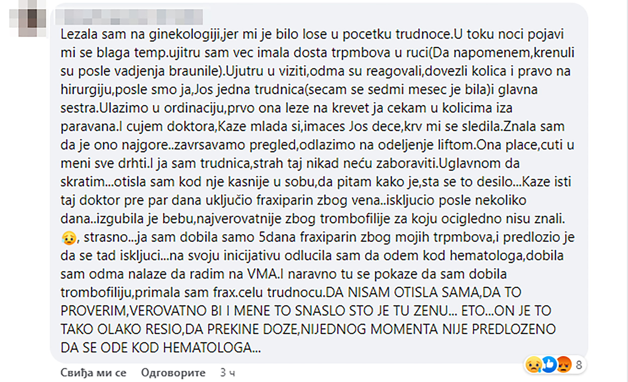 komentari, iskustva šabackog porodilista, sabacka bolnica
