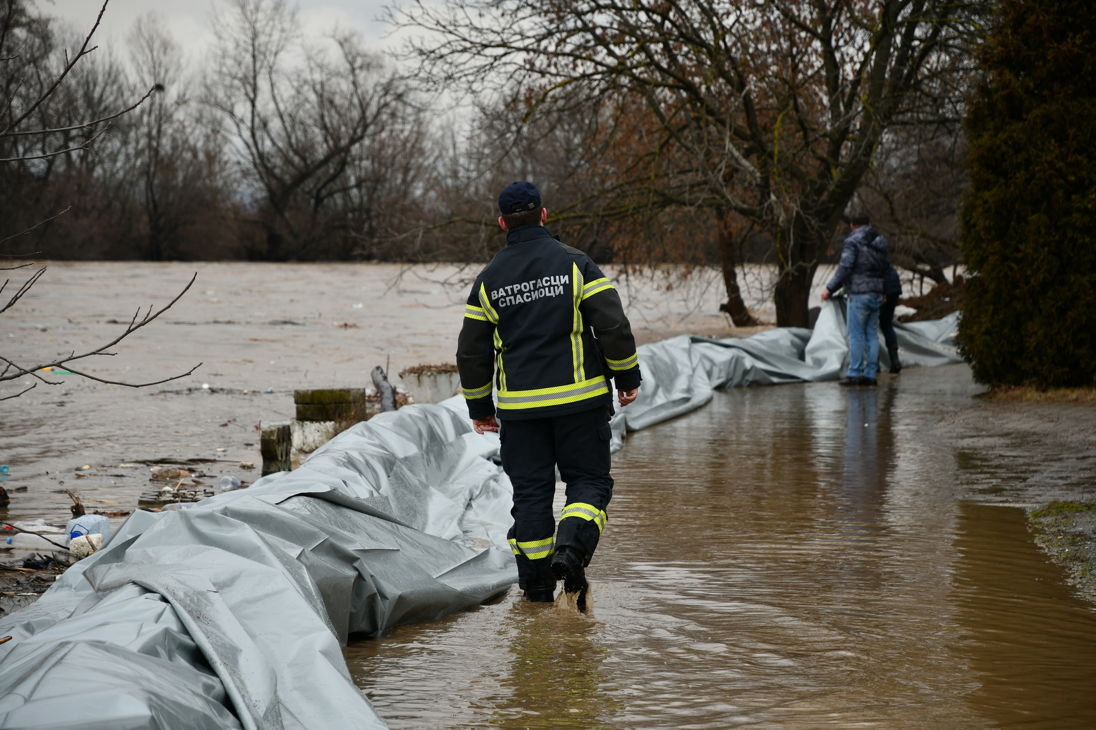 20, January, 2023, Kraljevo - The Ibar River has eroded in the area of Mataruska Banja and Konarevo. Photo: Vladimir Vasic/ATAImages
20, januar, 2023, Kraljevo - Reka Ibar se izlizla na podrucju Mataruske Banje i Konareva. Photo: Vladimir Vasic/ATAImages