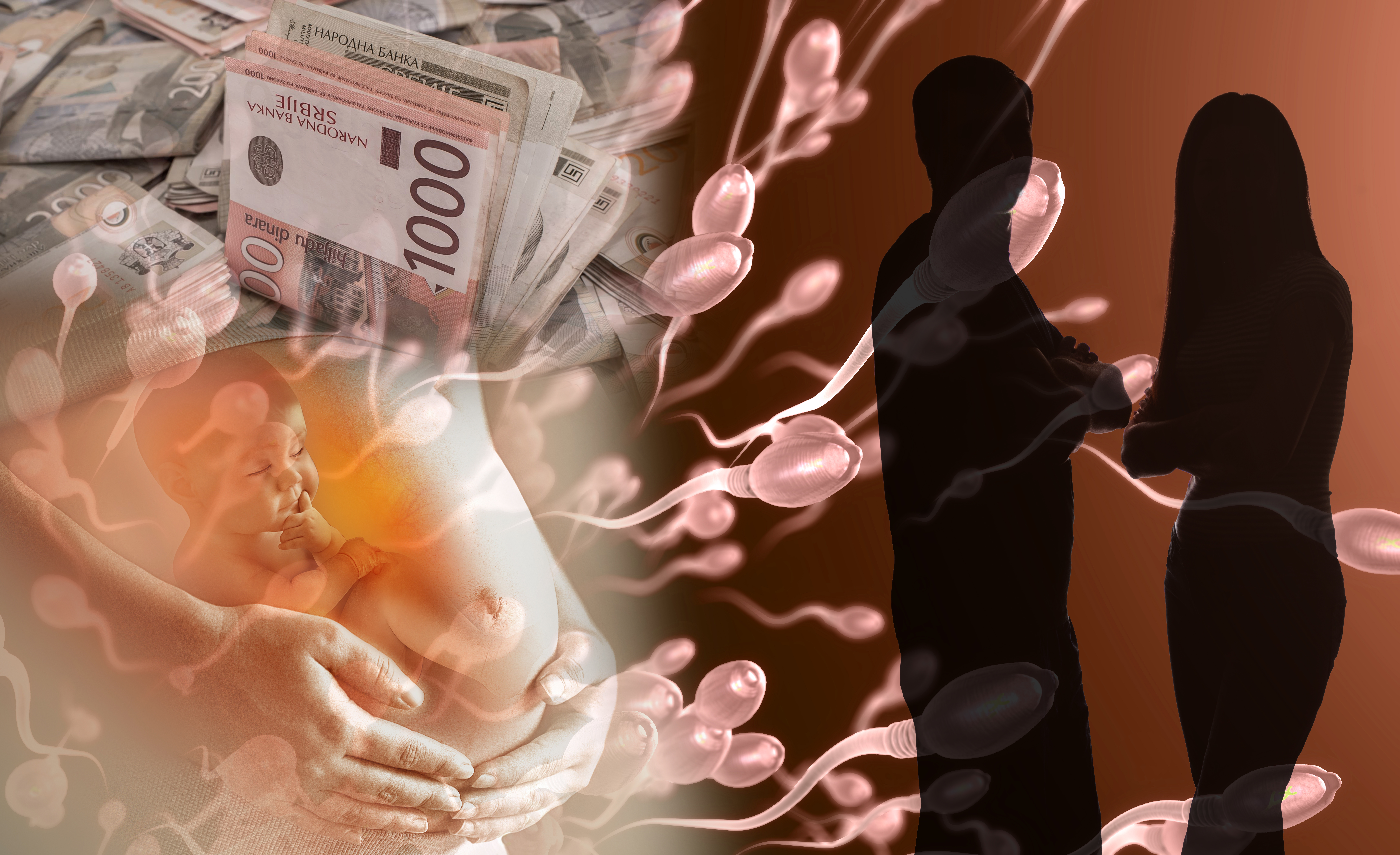 3d,Illustration,Of,Sperm,Cells,Or,Spermatozoon,Moving,To,The