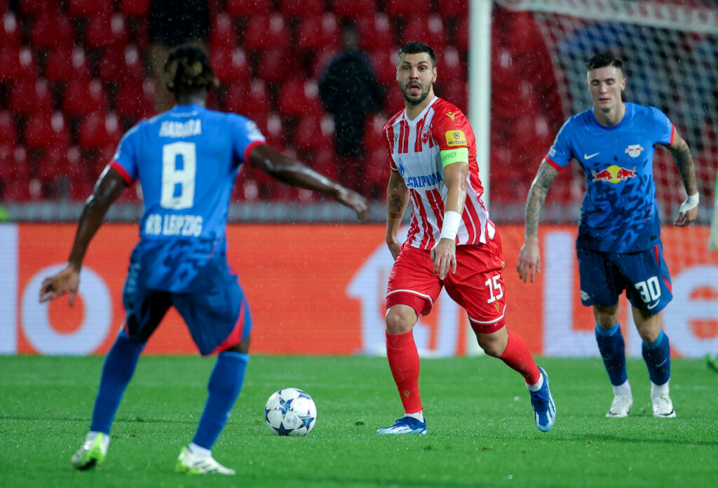 Aleksandar Dragovic Group G UEFA Champios League football match between Crvena Zvezda and Leipzig in Belgrade, Serbia on Nov. 7, 2023. 
photo: Pedja Milosavljevic/STARSPORT