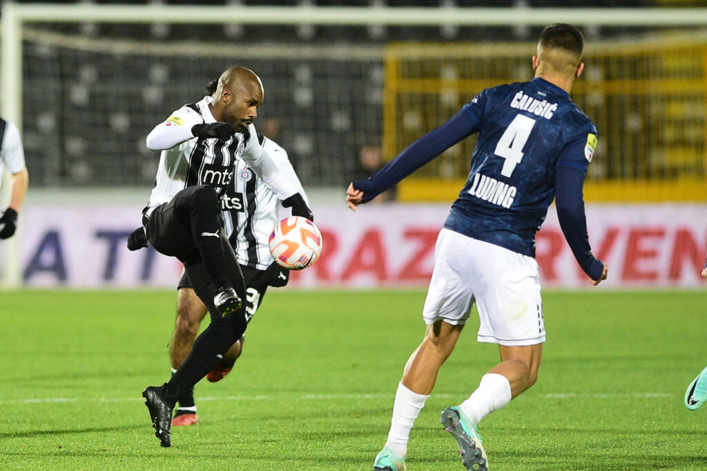 Mozzart Super Liga Srbije 2023/2024 match between fk Partizan and fk TSC Backa Topola, played at Partizan Stadium, 25.11.2023, Belgrade, Serbia. (Photo by Dusan Milenkovic/Starsport.rs ©)