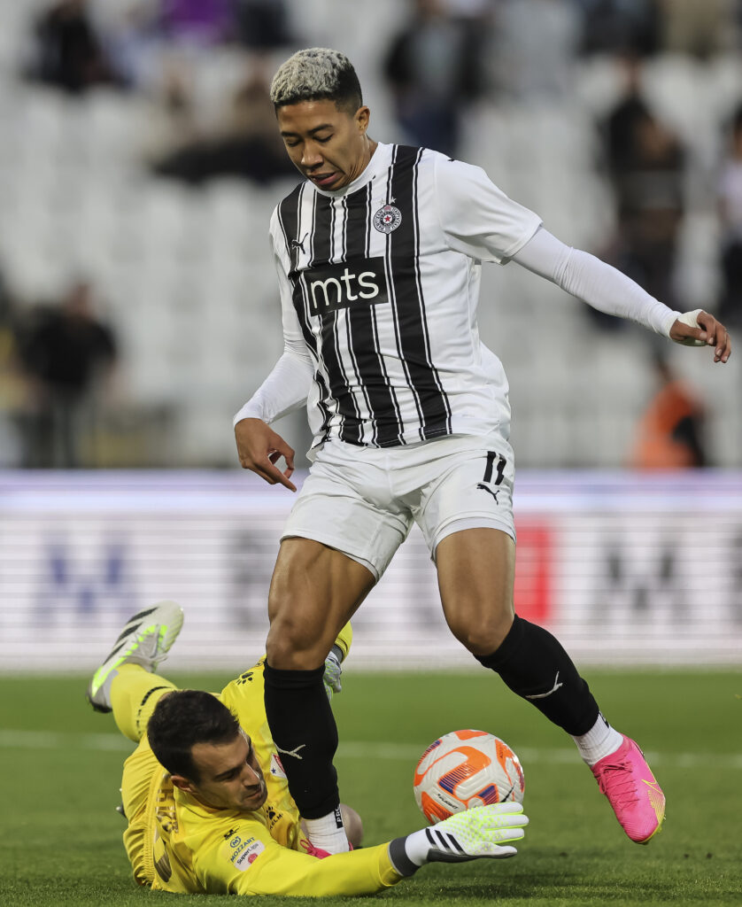 during the Mozzart Super Liga 2023/2024 match between Partizan and Vojvodina at stadium FK Partizan (JNA) on December 02, 2023 in Belgrade, Serbia. (Photo by Srdjan Stevanovic/Starsport.rs ©)