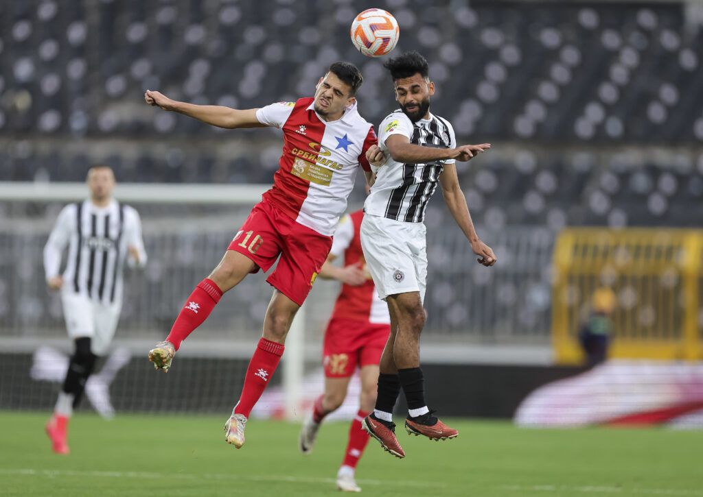 during the Mozzart Super Liga 2023/2024 match between Partizan and Vojvodina at stadium FK Partizan (JNA) on December 02, 2023 in Belgrade, Serbia. (Photo by Srdjan Stevanovic/Starsport.rs ©)