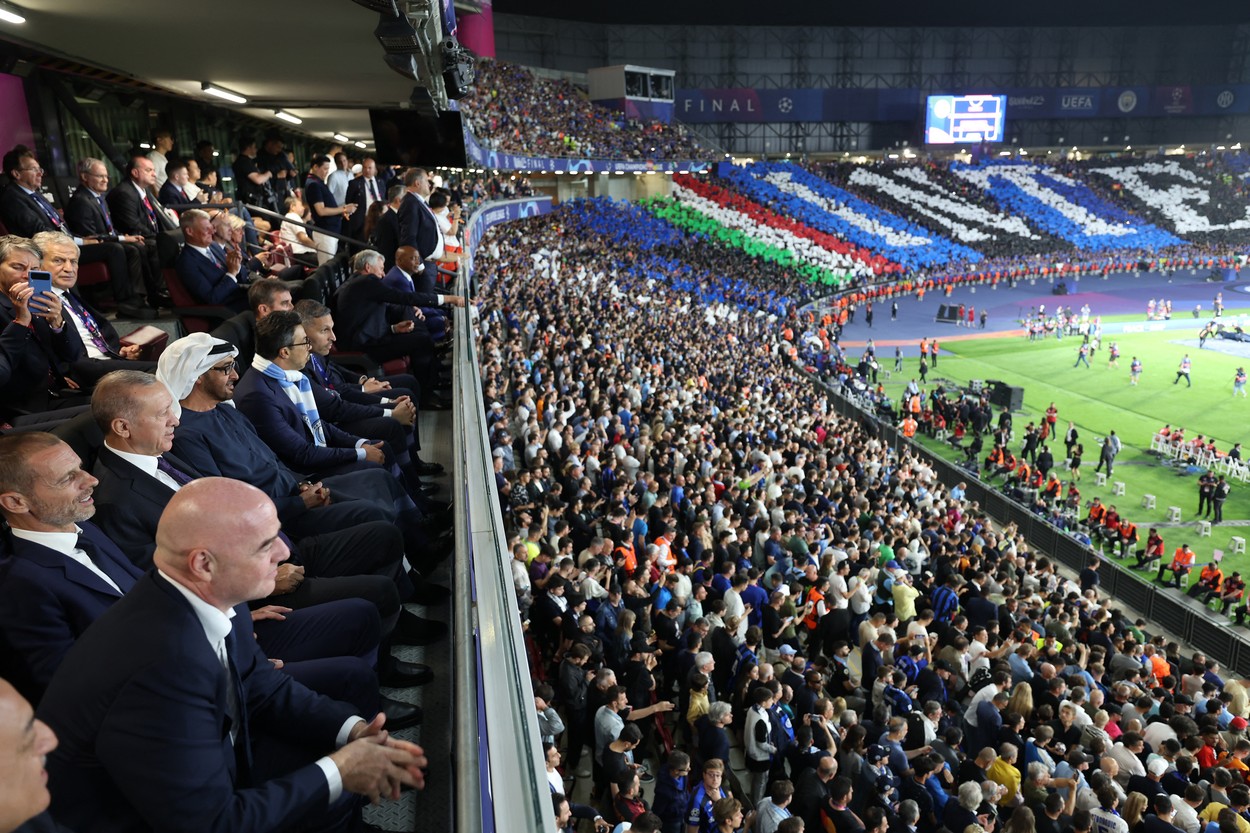 Turkish President Erdogan follows UEFA Champions League final match
