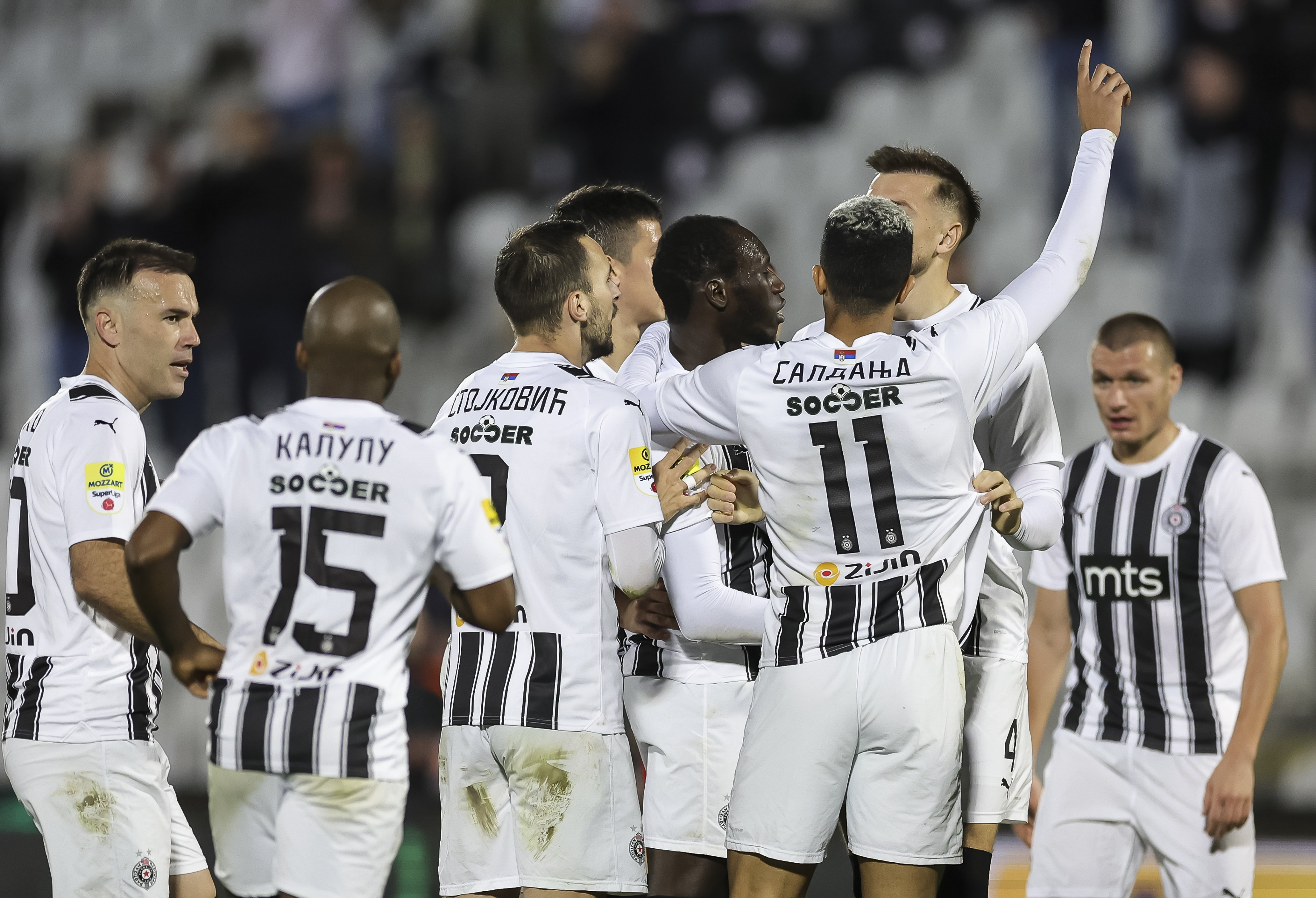 during the Mozzart Super Liga 2023/2024 match between Partizan and Vojvodina at stadium FK Partizan (JNA) on December 02, 2023 in Belgrade, Serbia. (Photo by Srdjan Stevanovic/Starsport.rs ©)