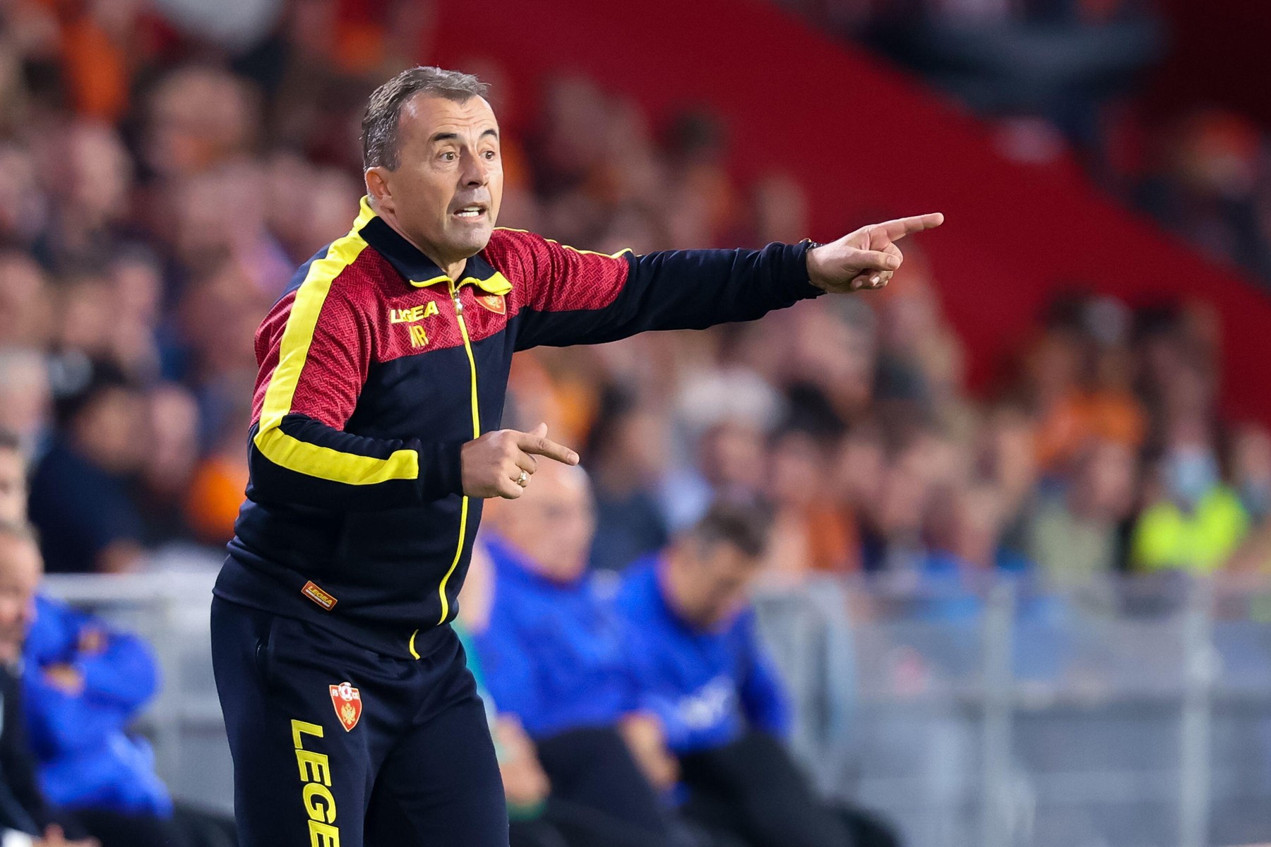 EINDHOVEN, NETHERLANDS - SEPTEMBER 4: Coach Miodrag Radulovic of Montenegro during the 2022 FIFA World Cup Qualifier match between Netherlands and Montenegro at the Philips Stadion on September 4, 2021 in Eindhoven, Netherlands (Photo by Herman Dingler/Or