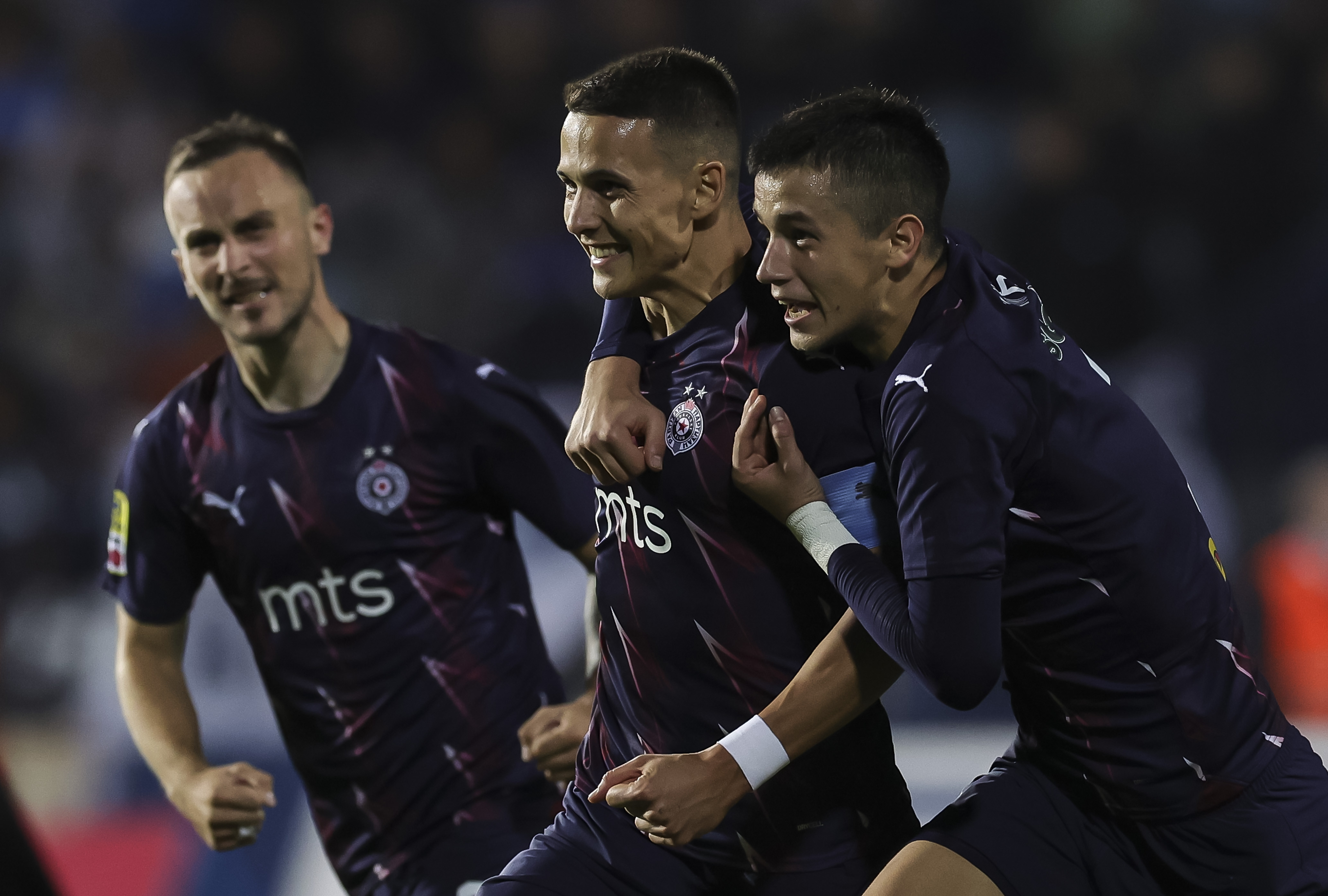 during the Mozzart Super Liga 2023/2024 match between Spartak and Partizan at City stadium of Subotica on October  20, 2023 in Subotica, Serbia. (Photo by Srdjan Stevanovic/Starsport.rs ©)