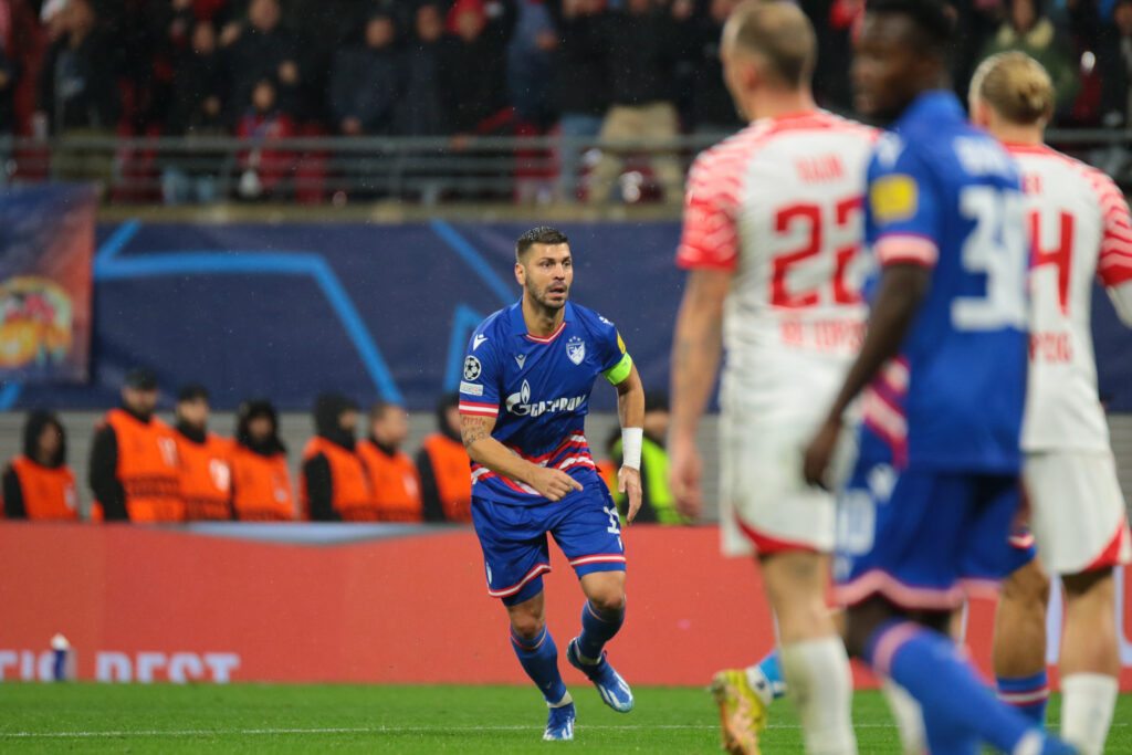 LEIPZIG, GERMANY - OCTOBER 25: during the UEFA Champions League group G match between RB Leipzig and FK Crvena Zvezda on October 25, 2023 in Leipig, Germany. (Photo by: Dimitrije Vasiljevic/STARSPORT)