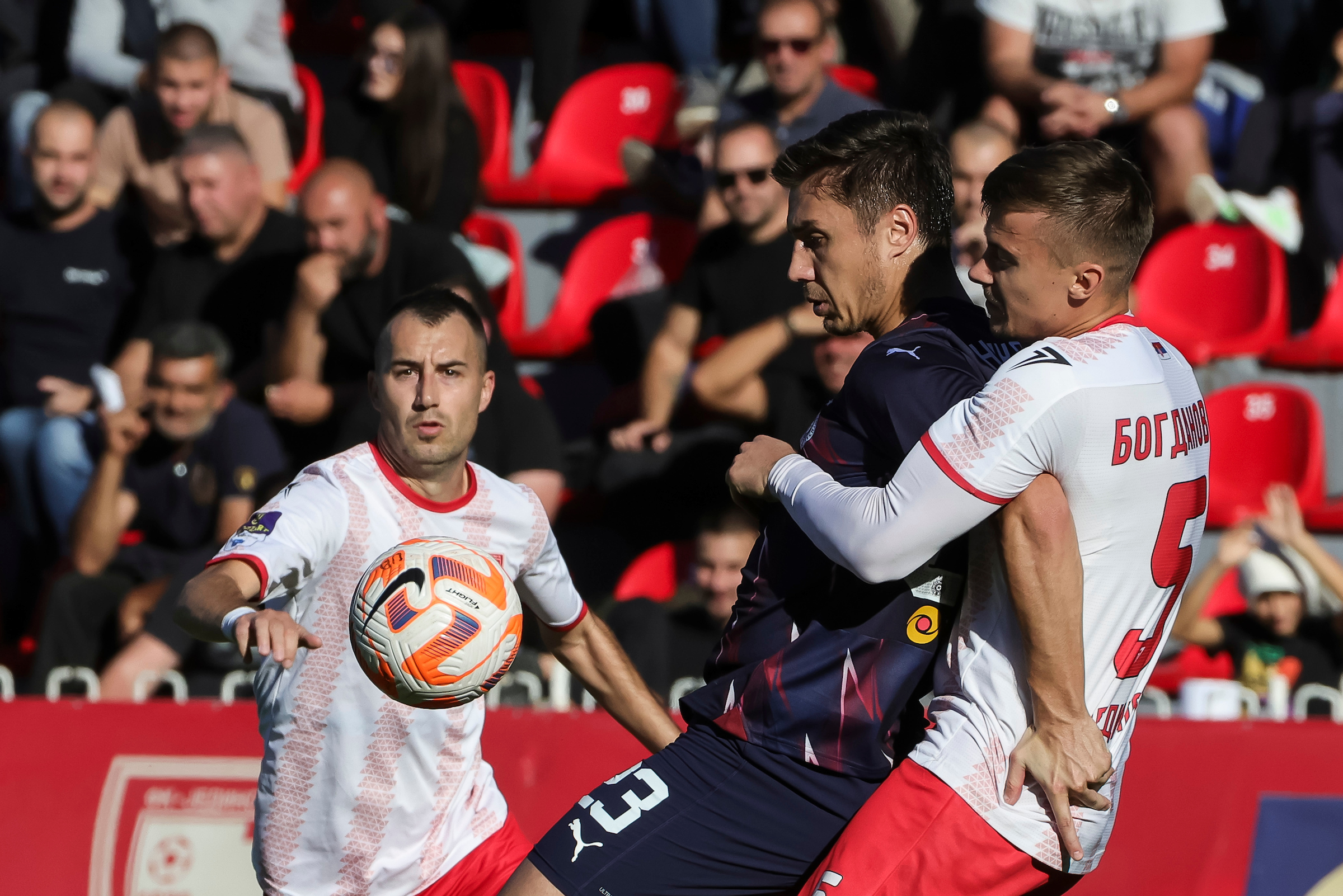during the Serbia Cup Kup Srbije season 2023/2024 match between Jedinstvo Ub and FK Partizan at stadium Dragan Dzajic Ub on November 01, 2023 in Belgrade, Serbia. (Photo by Srdjan Stevanovic/Starsport.rs ©)