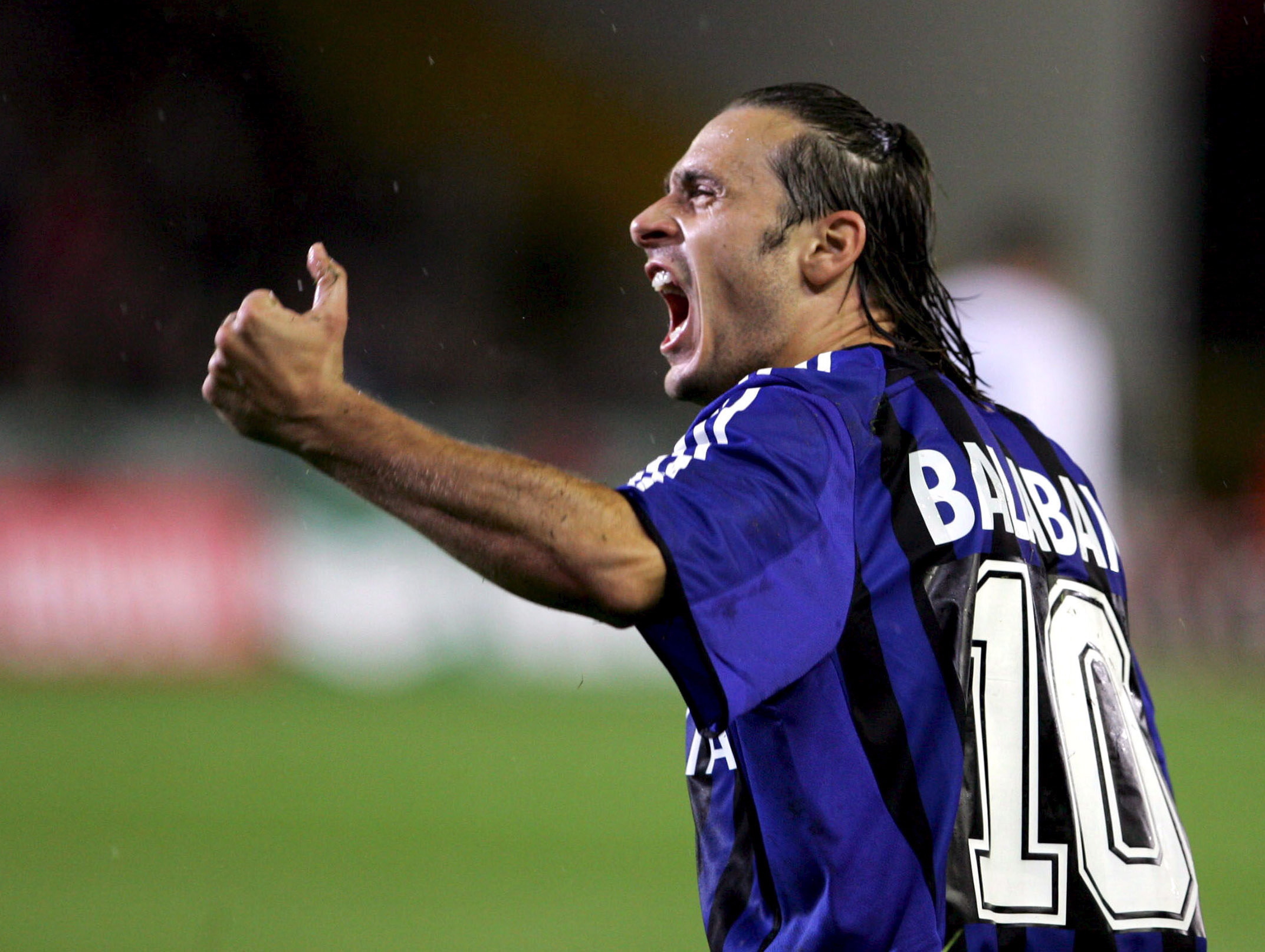 epa000510685 Brugge's Bosko Balaban celebrates after opening the score against Valerenga uring their UEFA Champions League soccer match, Wednesday 24 August 2005, in Brugge.  EPA/YVES BOUCAU-JOHN THYS