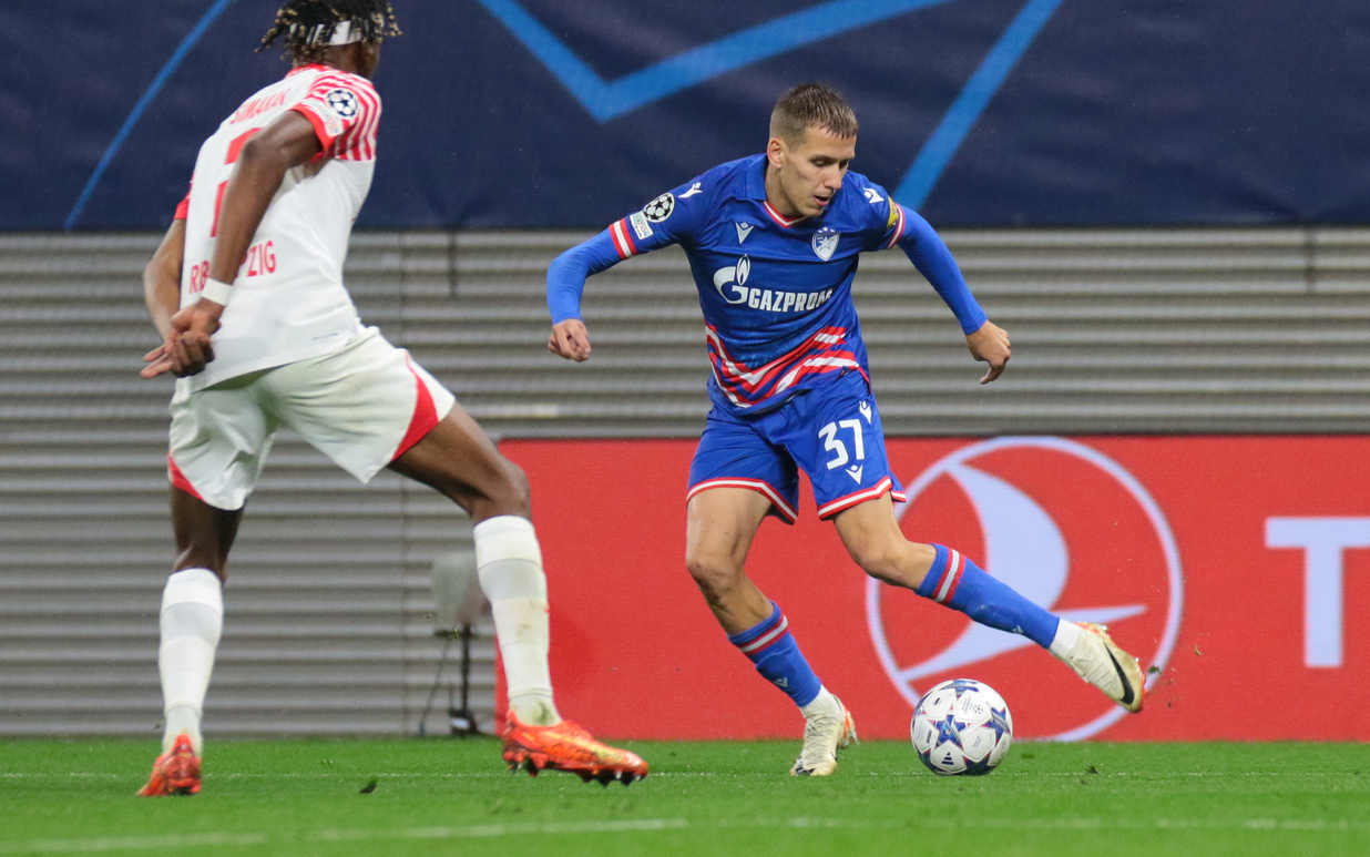 Vladimir Lucic Lajpcig - Crvena Zvezda, Liga Sampiona, Liepzig, Germany, 26.10.2023.  foto: Dimitrije Vasiljevic/STARSPORT