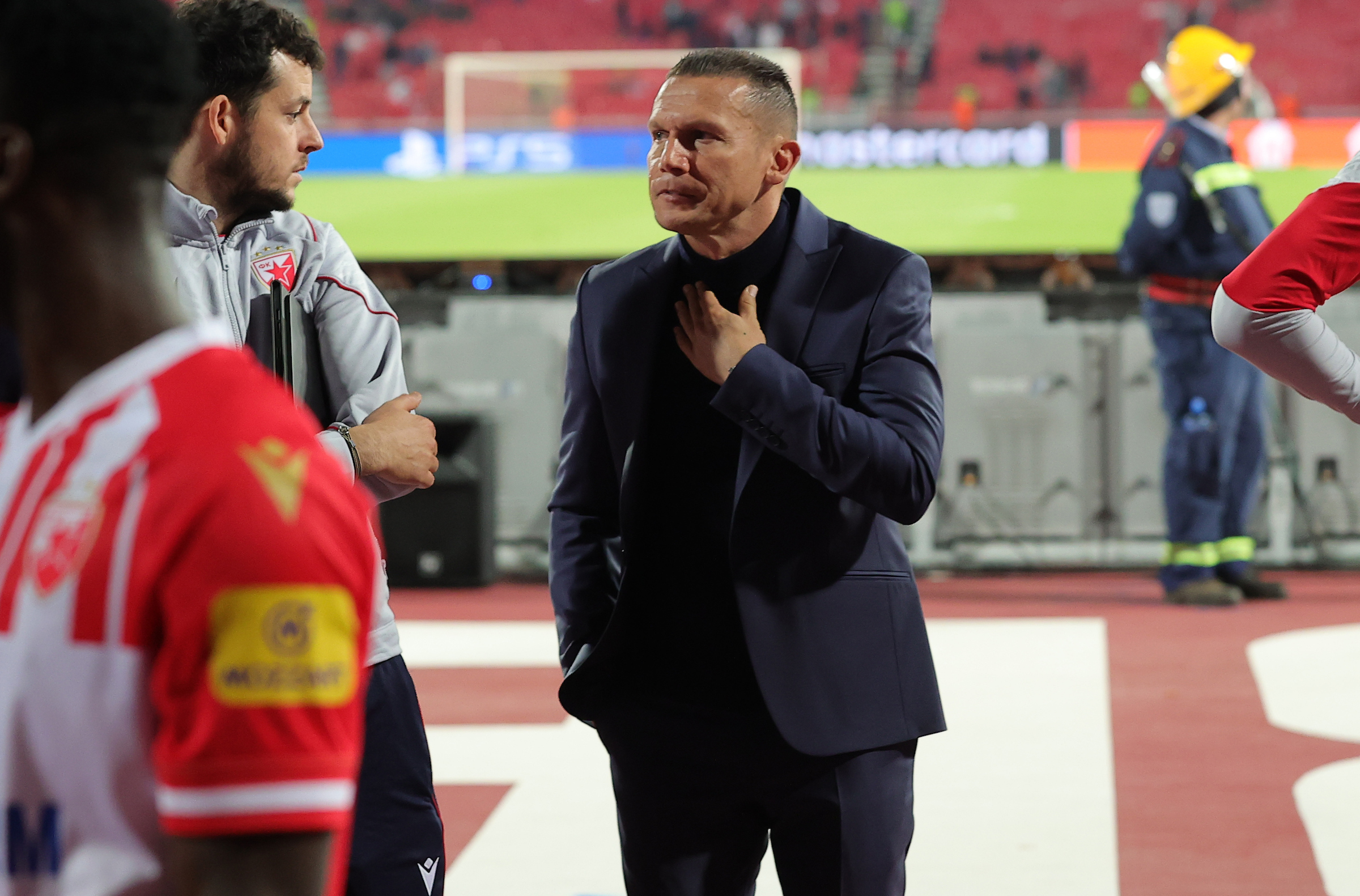 head coach Barak Bachar Crvena Zvezda vs Young Boys, UEFA Champions League, Group G football match in Belgrade, Serbia on Oct. 3. 2023. (photo by Pedja Milosavljevic)