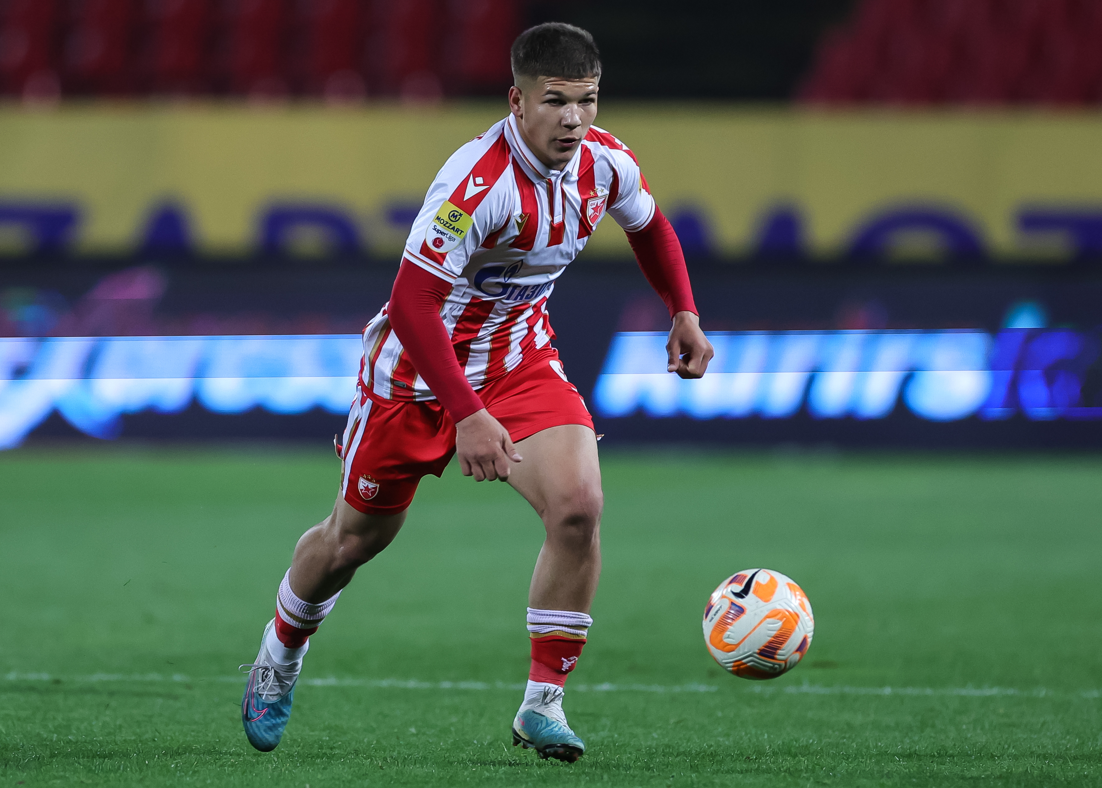 Jovan Mijatovic during the Mozzart Super Liga match between Crvena Zvezda and Radnicki 1923 at stadium Rajko Mitic (Marakana) on April 10, 2023 in Belgrade, Serbia. (Photo by Srdjan Stevanovic/Starsport.rs ©)