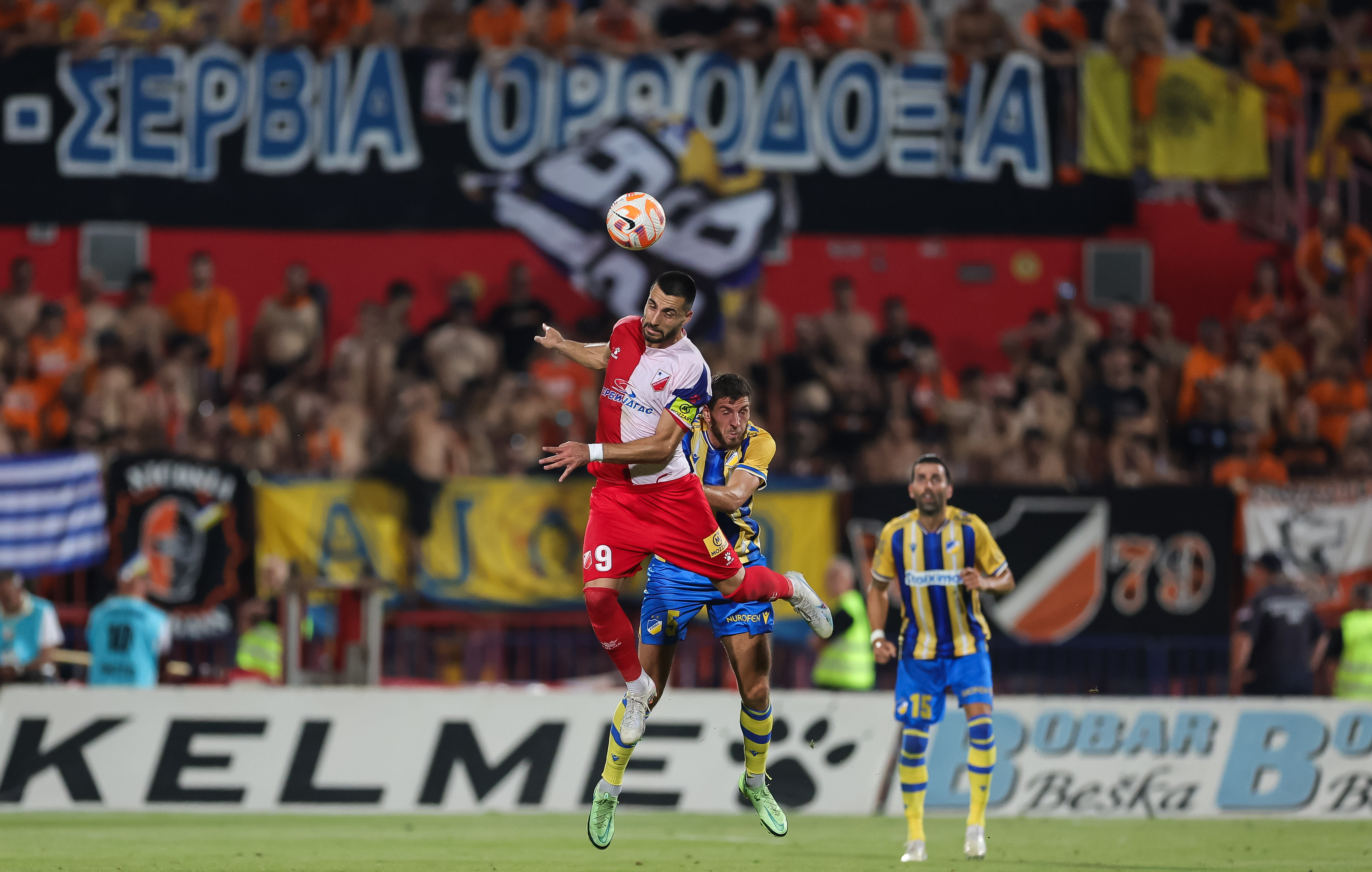during the UEFA Conference League 2023/2024 match between Vojvodina and APOEL Cyprus at stadium Karadjordje on August 03, 2023 in Novi Sad, Serbia. (Photo by Srdjan Stevanovic/Starsport.rs ©)