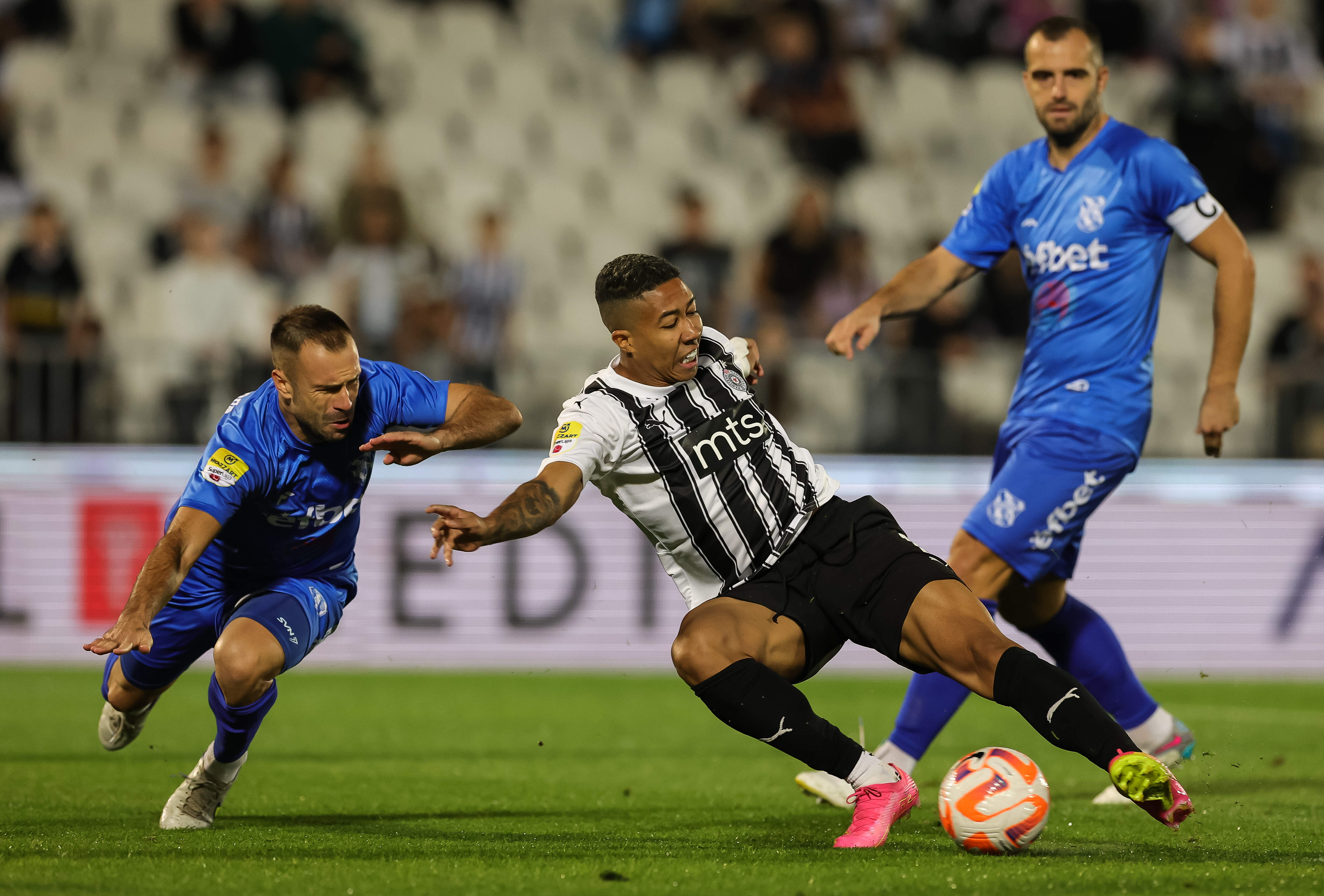 during the Mozzart Super Liga 2023/2024 match between Partizan and Mladost Lucani at stadium Partizan (JNA) on October  07, 2023 in Belgrade, Serbia. (Photo by Srdjan Stevanovic/Starsport.rs ©)