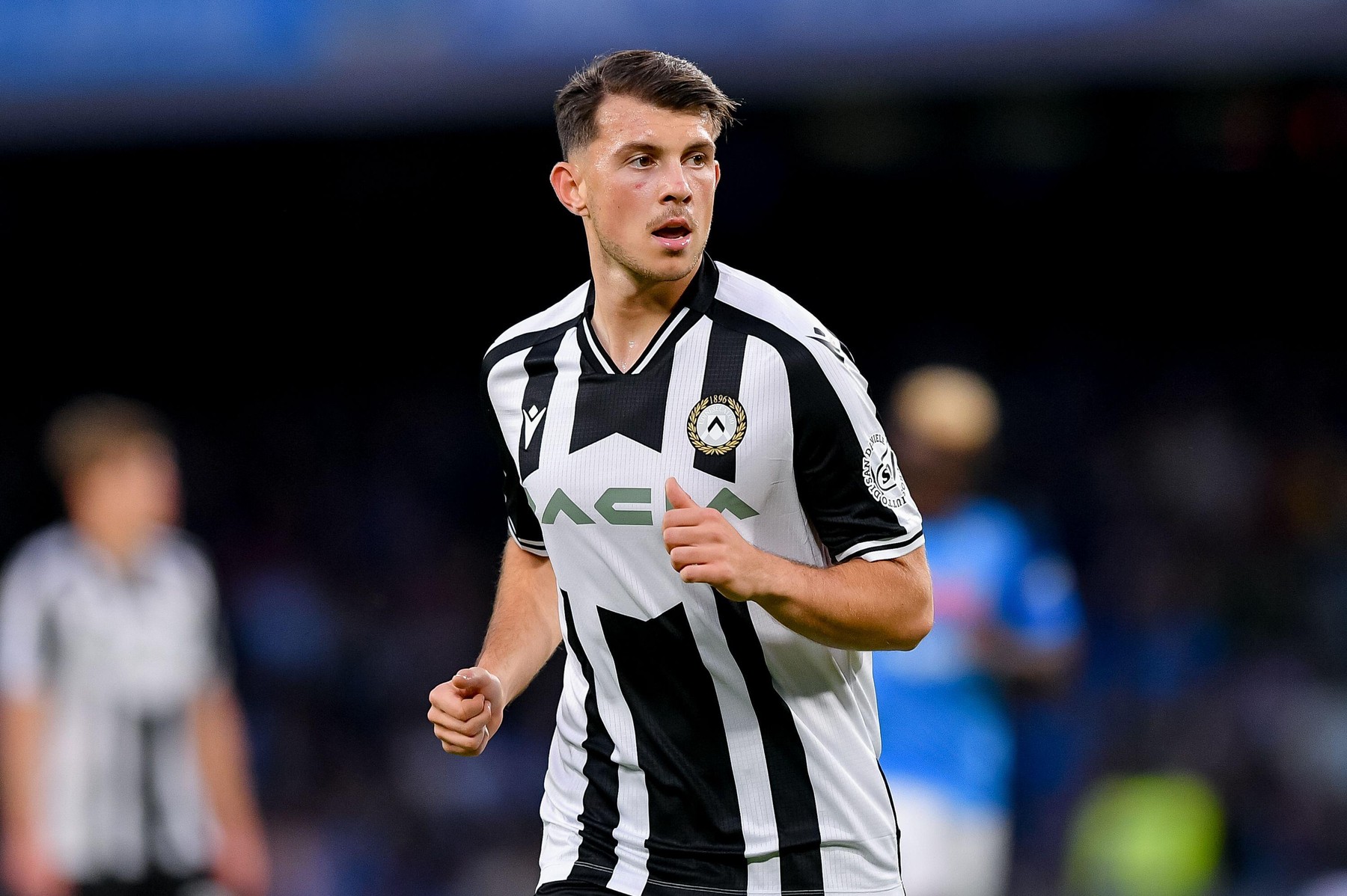 Naples, Italy. 12th Nov, 2022. Lazar Samardzic of Udinese Calcio looks on during the Serie A match between Napoli and Udinese at Stadio Diego Armando Maradona, Naples, Italy on 12 November 2022. Credit: Giuseppe Maffia/Alamy Live News