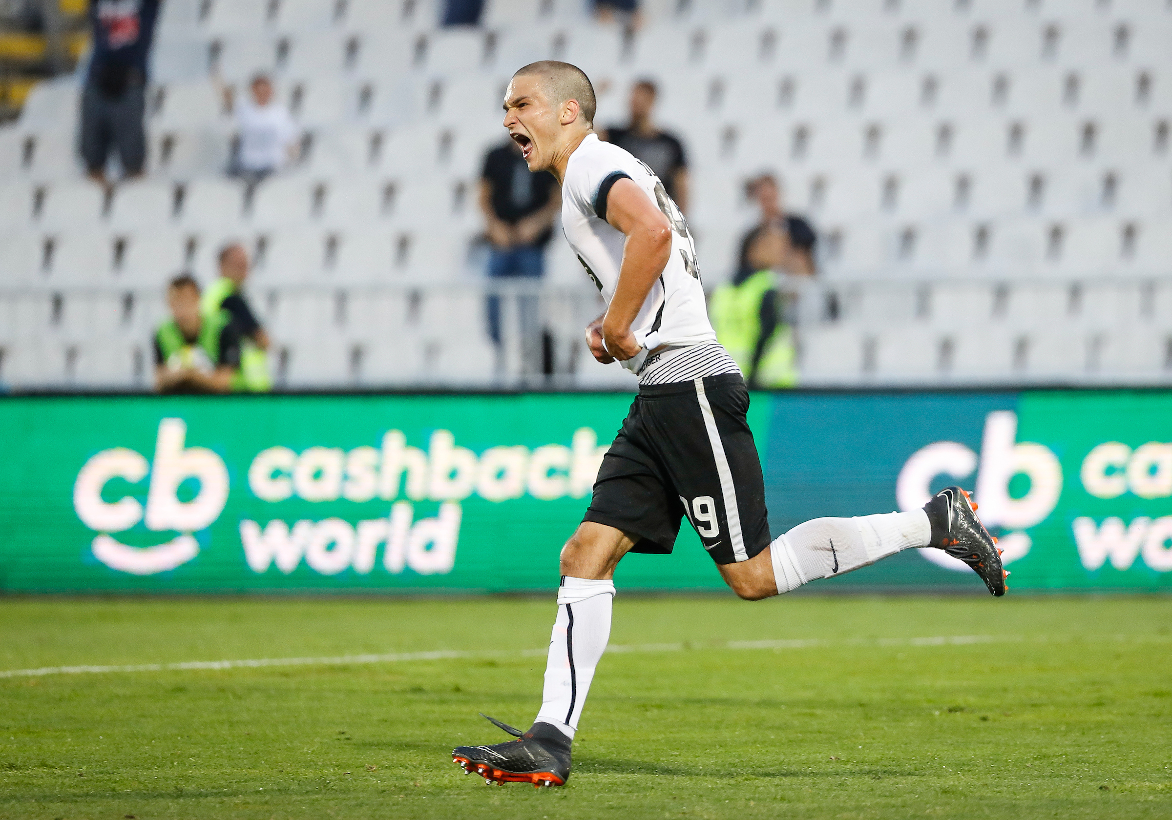 Fudbal Super League Play Off Season 2017-2018
Partizan v Napredak (Krusevac)
Djordje Jovanovic celebrates after scoring a goal
Beograd, 05.05.2018.
foto: Srdjan Stevanovic/Starsportphoto ©