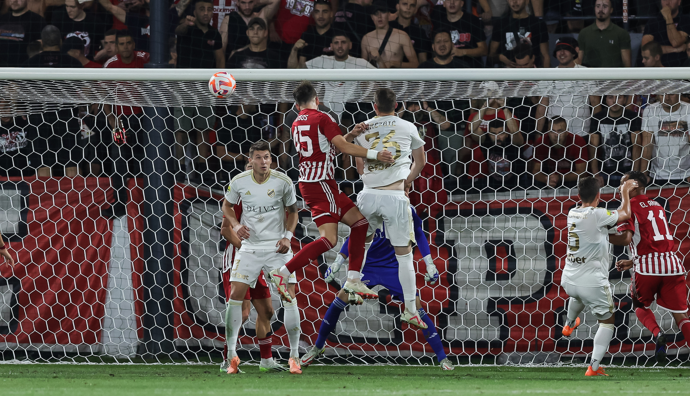 prior to the the UEFA Europa League Qualifiers 2023/2024 match between FK Cukaricki and  Olympiacos  on August 31, 2023 in Leskovac, Serbia. (Photo by Srdjan Stevanovic/Starsport.rs ©)
