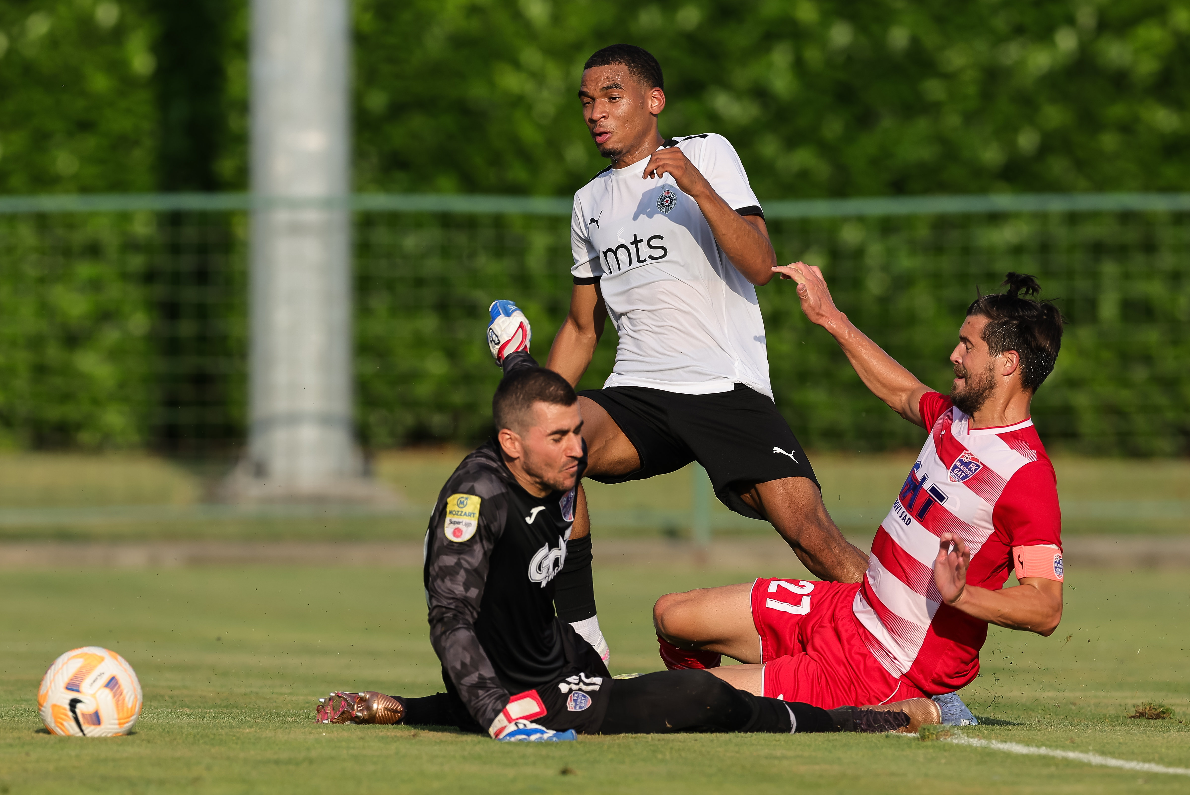 during the Friendly match Prijateljski Mec between Partizan and Mladost GAT at Teleoptik Sports Center on July 20, 2023 in Belgrade, Serbia. (Photo by Srdjan Stevanovic/Starsport.rs ©)
