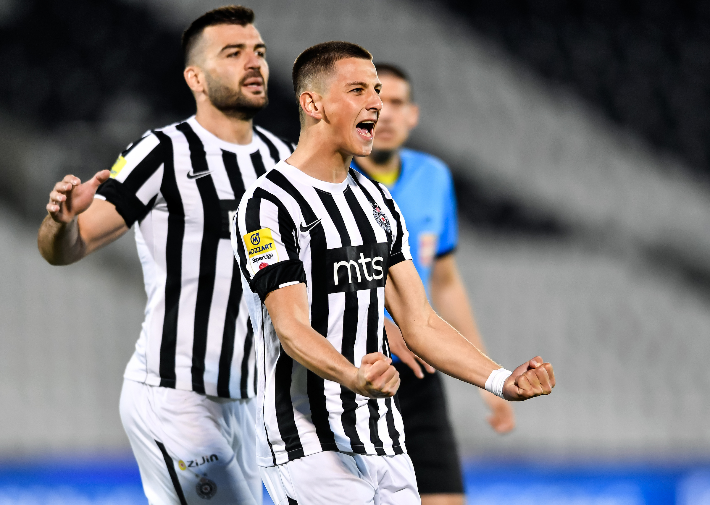 during the Mozzart Super Liga 2022/2023 Play Off match between Partizan and Novi Pazar on stadium FK Partizan (JNA) on May 08, 2023 in Belgrade, Serbia. (Photo by Srdjan Stevanovic/Starsport.rs ©)