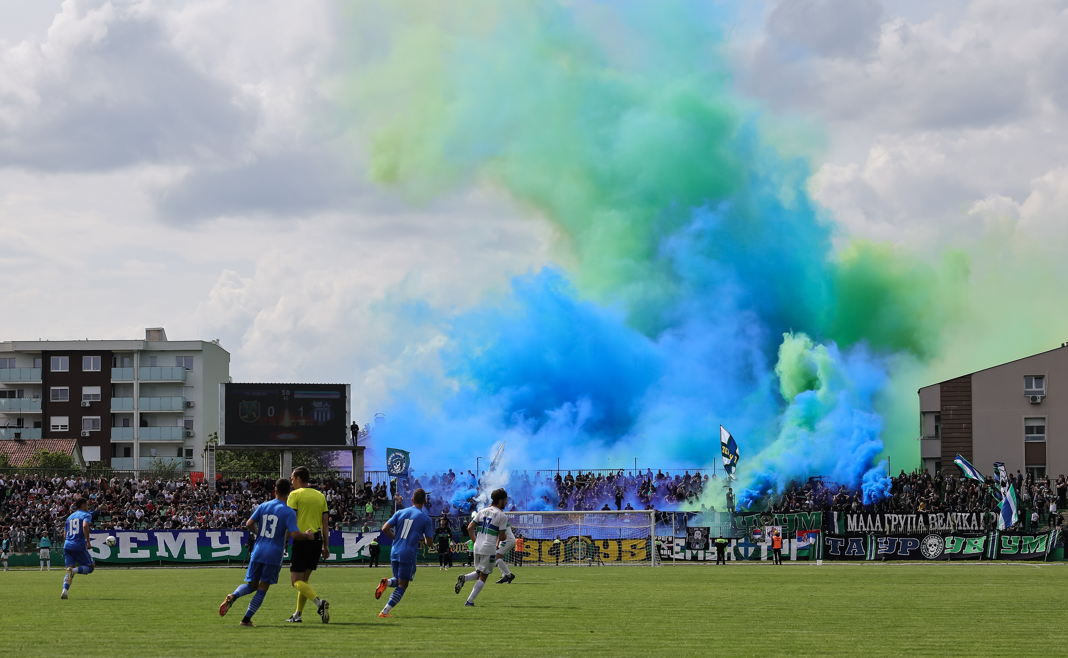 during the Srpska Treca Liga 2022/2023 match between Zemun and OFK Beograd on May 13, 2023 in Belgrade, Serbia. (Photo by Srdjan Stevanovic/Starsport.rs ©)