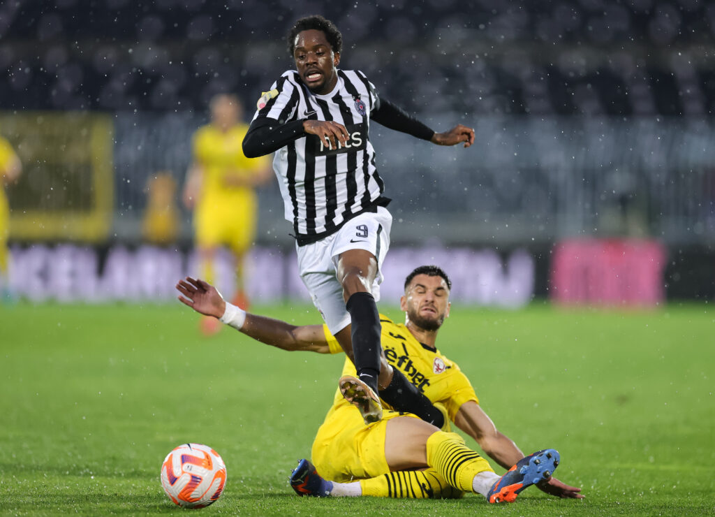 during the Mozzart Super Liga 2022/2023 Play Off match between Partizan and Vozdovac at stadium FK Partizan (JNA) on May 27, 2023 in Belgrade, Serbia. (Photo by Srdjan Stevanovic/Starsport.rs ©)
