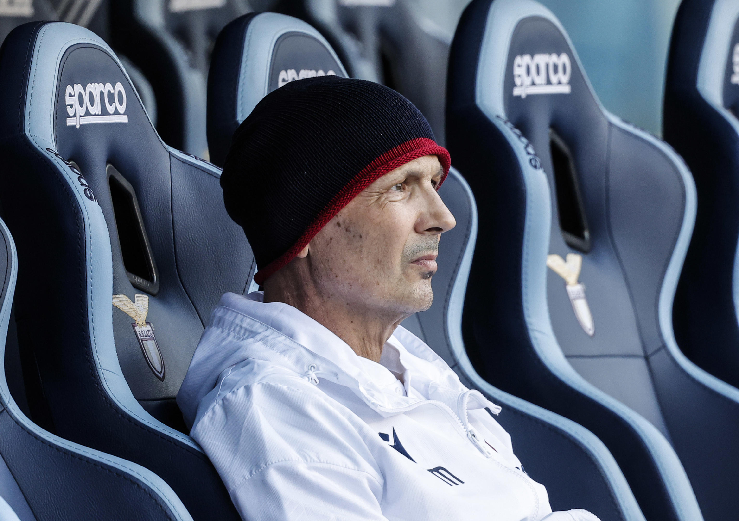 epa10120816 Bologna's head coach Sinisa Mihajlovic reacts during the Italian Serie A soccer match between  SS Lazio vs Bologna FC at the Olimpico stadium in Rome, Italy, 14 August 2022.  EPA-EFE/GIUSEPPE LAMI
