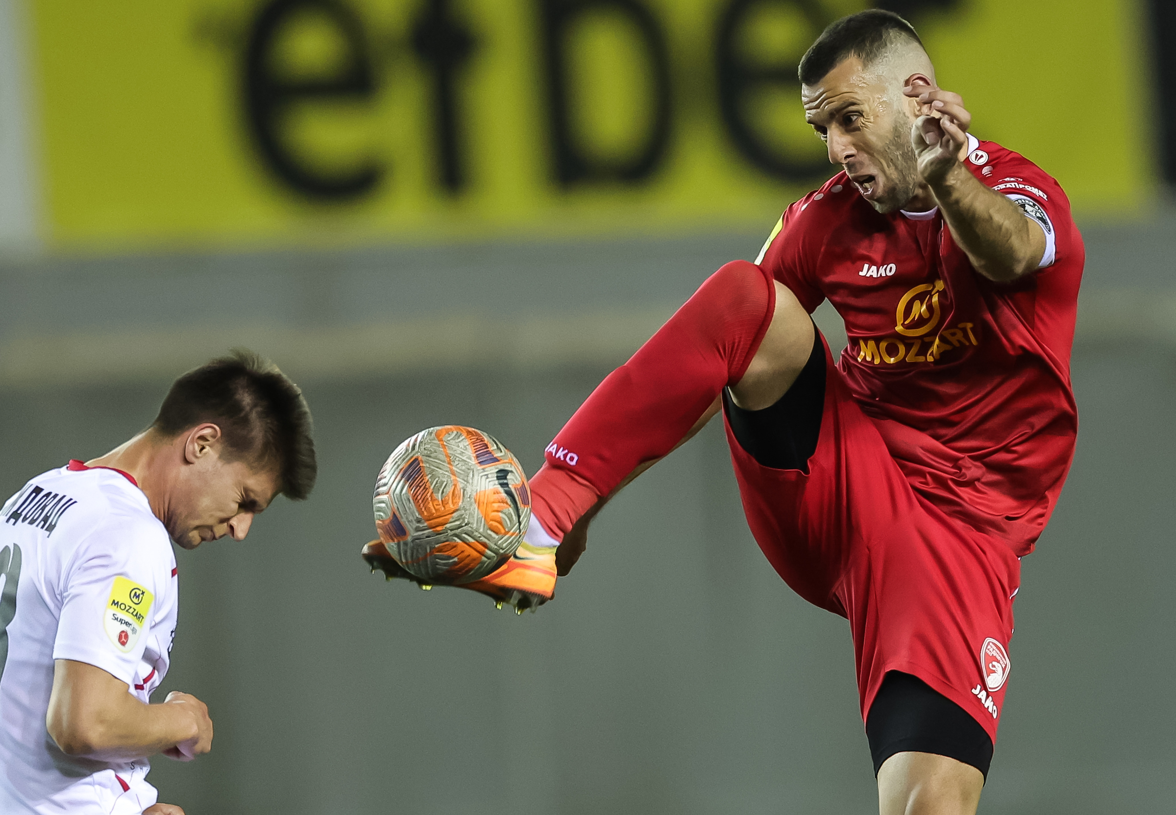 Filip Ivanovic (R) during the Mozzart Super Liga 2022/2023 match between Vozdovac and Radnicki 1923 at stadium FK Vozdovac on April 21, 2023 in Beograd, Serbia. (Photo by Srdjan Stevanovic/Starsport.rs ©)