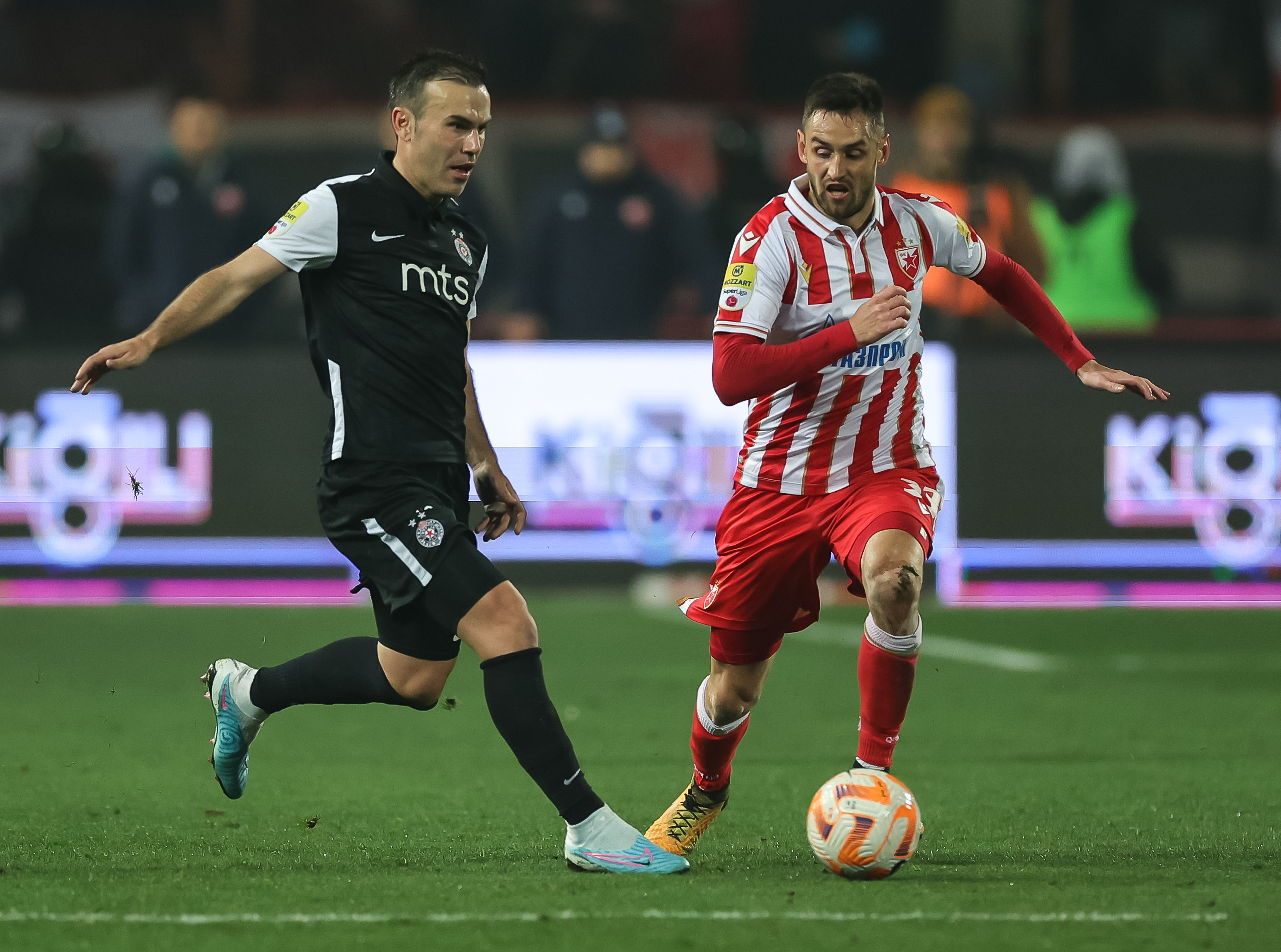 during the Mozzart Super Liga 169 Derby Derbi match between Crvena Zvezda and FK Partizan at stadium Rajko Mitic (Marakana) on March 03, 2022 in Belgrade, Serbia. (Photo by Srdjan Stevanovic/Starsport.rs ©)