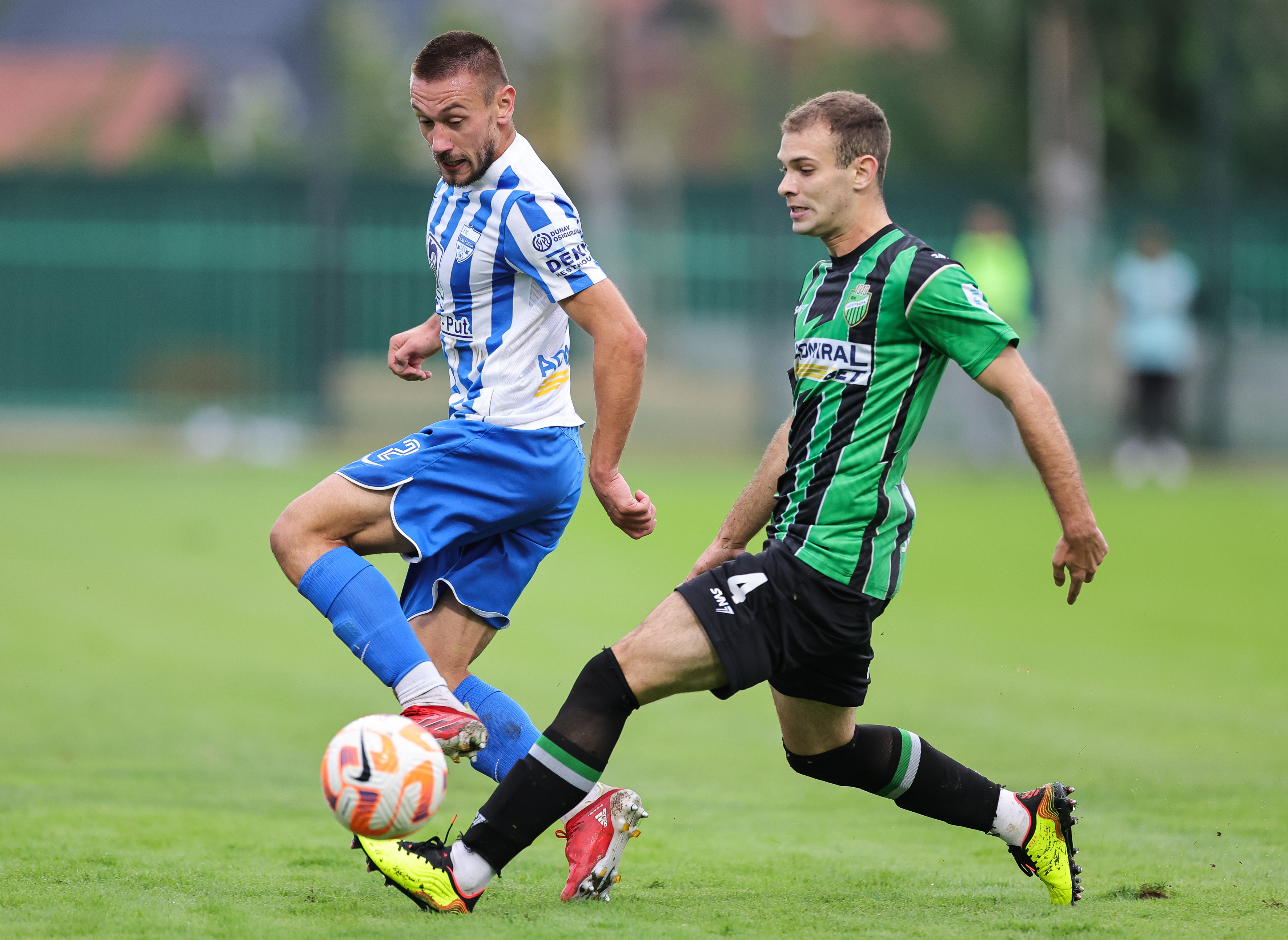 Perisa Pesukic (L) and Ivan Corkovic
Kolubara v Novi Pazar during the Mozzart Super Liga 2022/2023 match at stadium FC Kolubara on September 19, 2022 in Lazarevac, Serbia. (Photo by Srdjan Stevanovic/Starsport.rs ©)