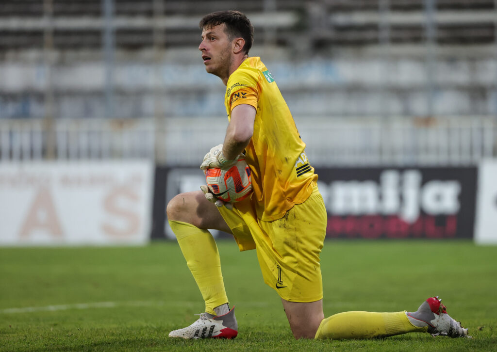 goalkeeper Filip Kljajic
Novi Pazar v Crvena Zvezda, Mozzart Super Liga 2022/2023 at stadium Cazcoin Arena on September 11, 2022 in Novi Pazar, Serbia. (Photo by Srdjan Stevanovic/Starsport.rs ©)