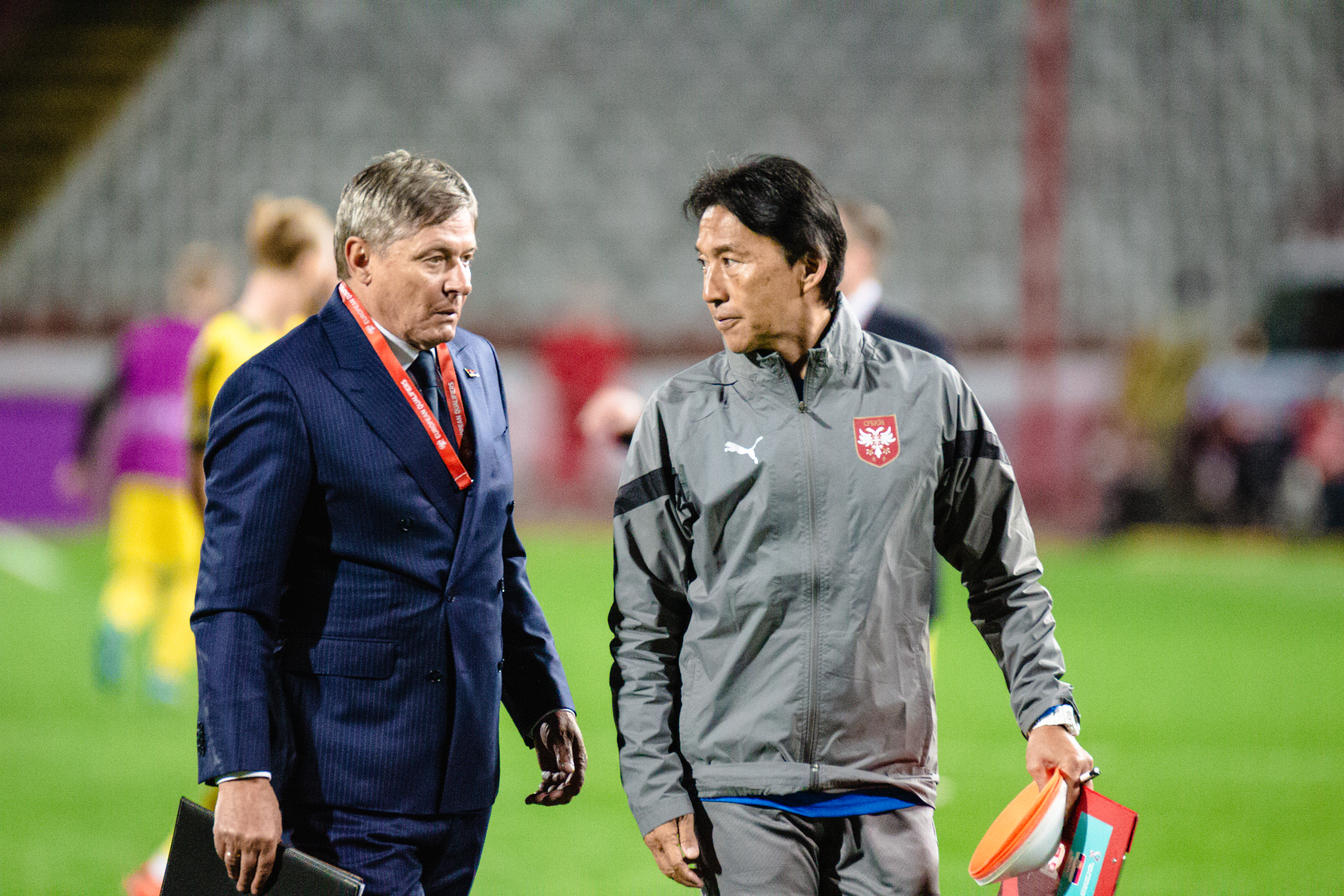 BELGRADE, SERBIA - MARCH 24: during the UEFA EURO 2024 qualifying round group G match between Serbia and Lithuania at Rajko Mitic Stadium on March 24, 2023 in Belgrade, Serbia. (Photo by: Andrija Sokovic/Starsport.rs)