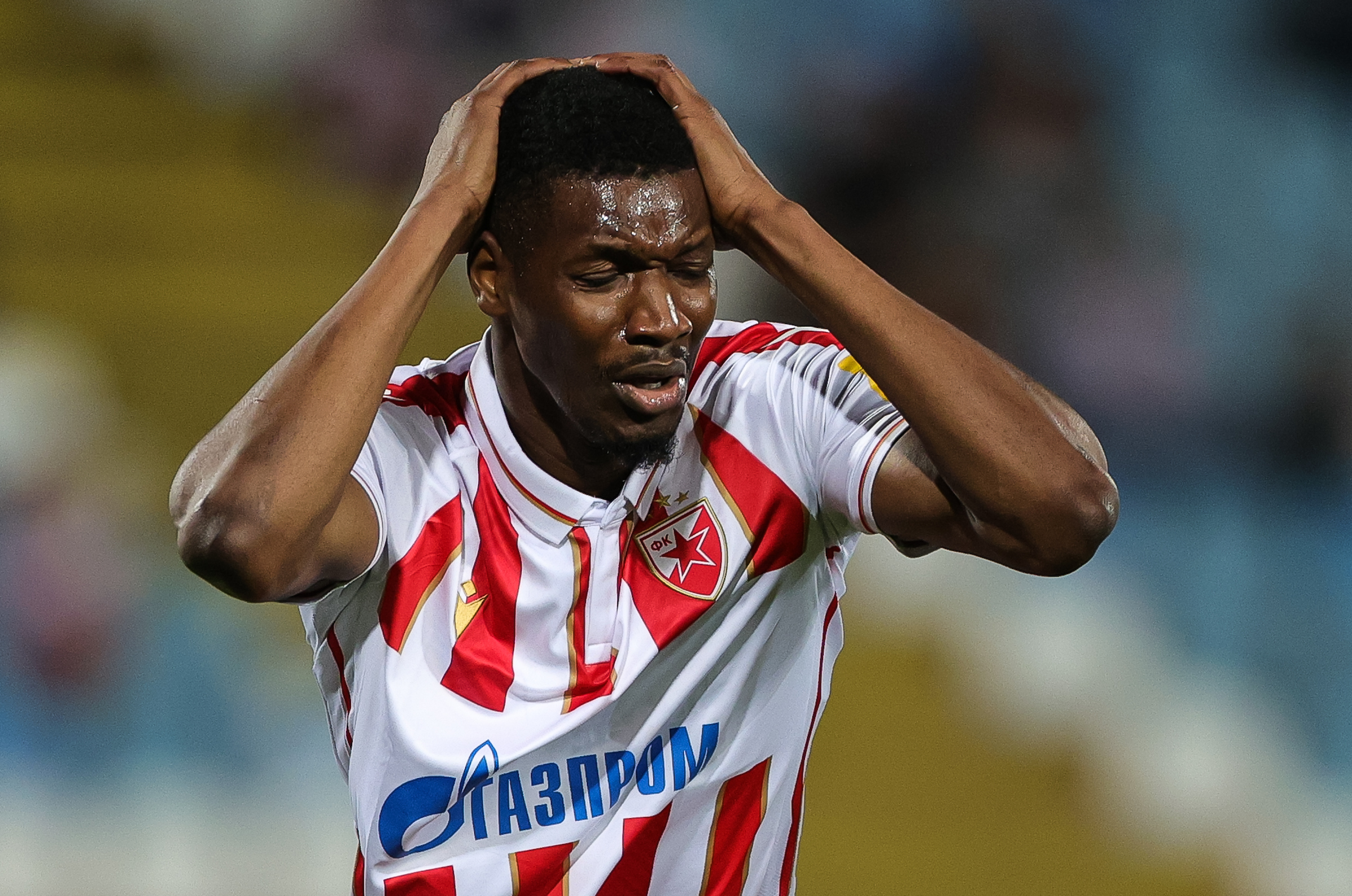 Califa Coulibaly reacts
Crvena Zvezda v TSC, Mozzart Super Liga 2022/2023 at stadium Rajko Mitic on September 04, 2022 in Belgrade, Serbia. (Photo by Srdjan Stevanovic/Starsport.rs ©)