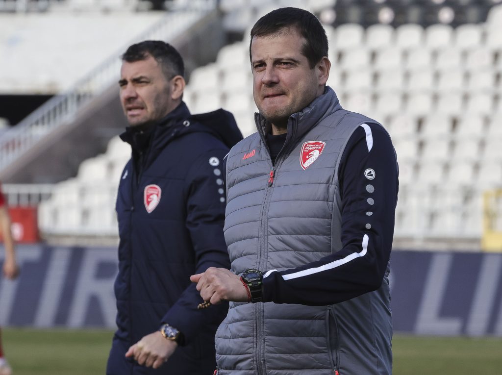 head coach Nenad Lalatovic and Vidak Bratic (L)
Fudbal-Super League Season 2021/2022
Partizan v Radnicki Kragujevac
Beograd, 20.02.2022.
foto: Srdjan Stevanovic/Starsport.rs ©