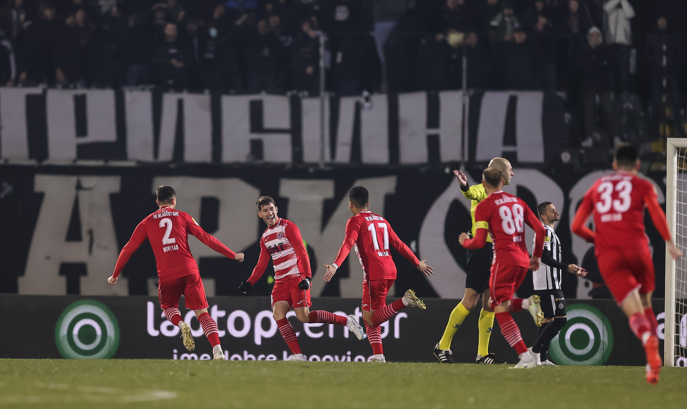 during the Partizan v Mladost GAT -  Mozzart Super Liga 2022/2023 match on stadium FK Partizan (JNA) on January 11, 2023 in Belgrade, Serbia. (Photo by Srdjan Stevanovic/Starsport.rs ©)