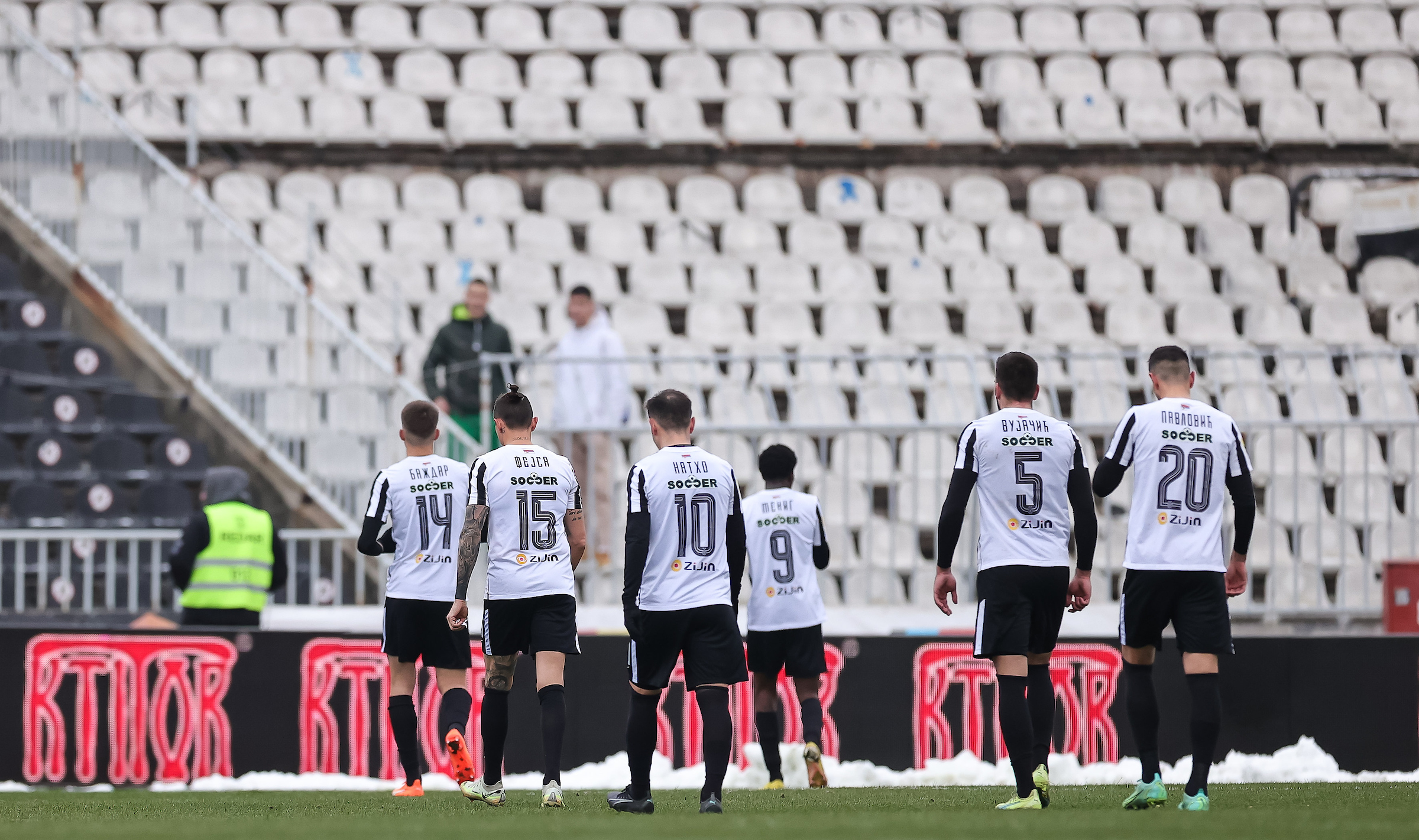 during the Partizan v Radnicki 1923 Kragujevac -  Mozzart Super Liga 2022/2023 match on stadium FK Partizan (JNA) on February 27, 2023 in Belgrade, Serbia. (Photo by Srdjan Stevanovic/Starsport.rs ©)