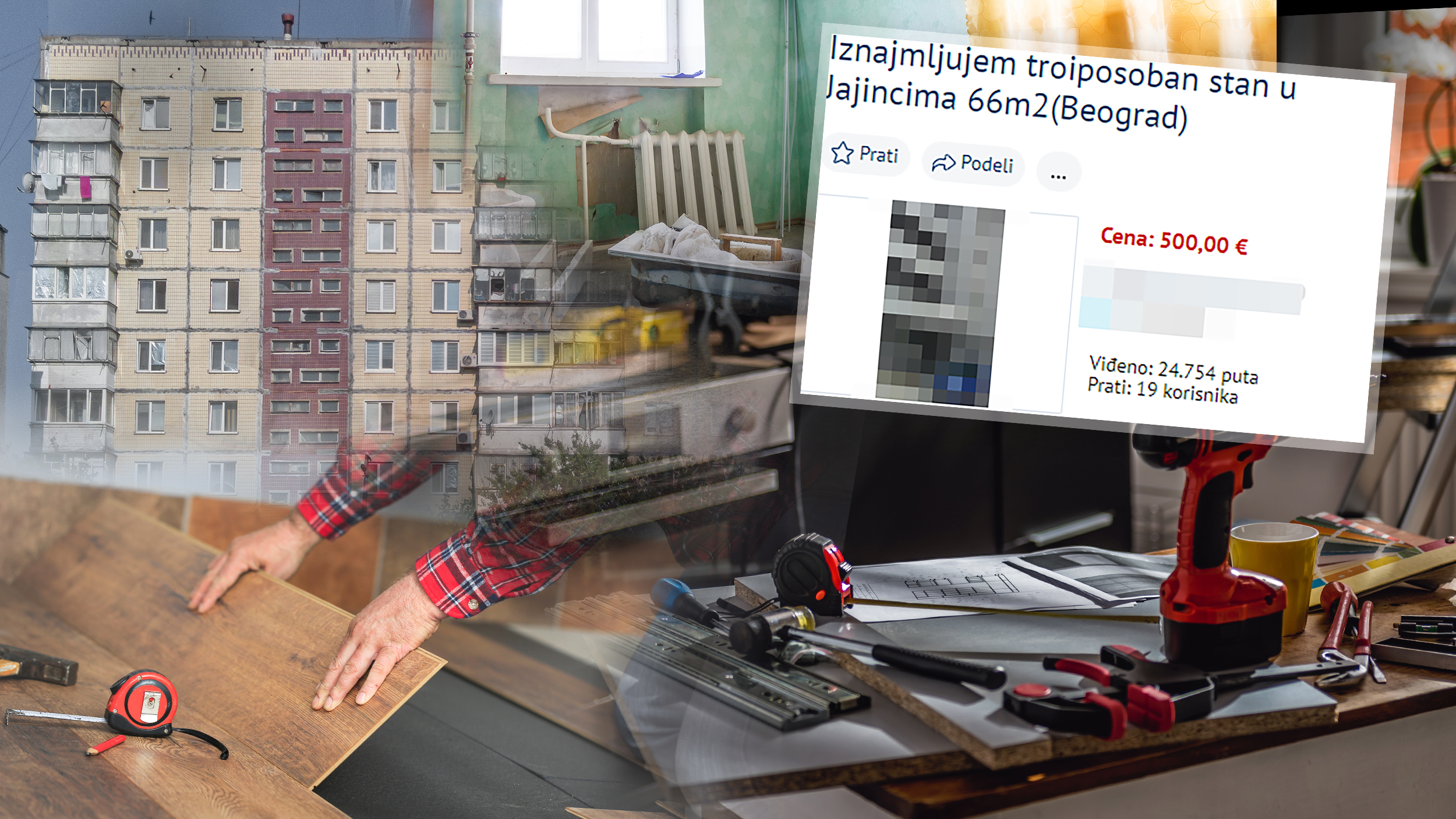 Oglasi kupujem prodajem, iznajmljivanje stana Jajinci