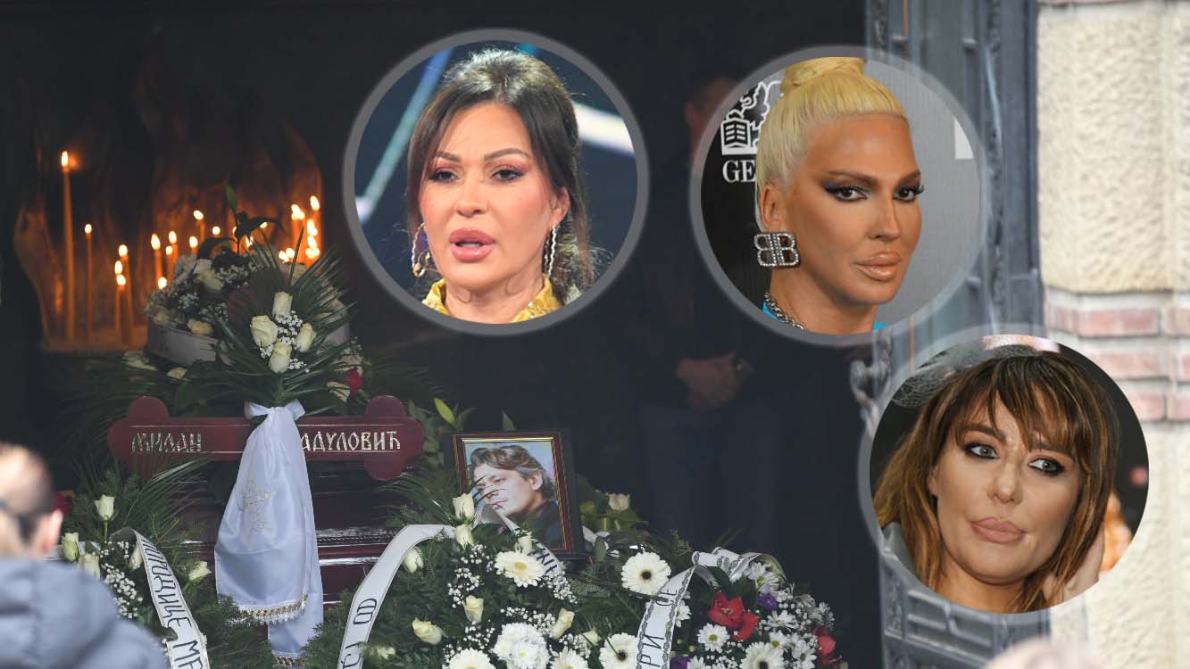 Ceca Ražnatović, Jelena Karleuša, Ana Nikolić, sahrana, Laća, kombo Foto: Nemanja Jovanović, Vesna Lalić/Nova.rs