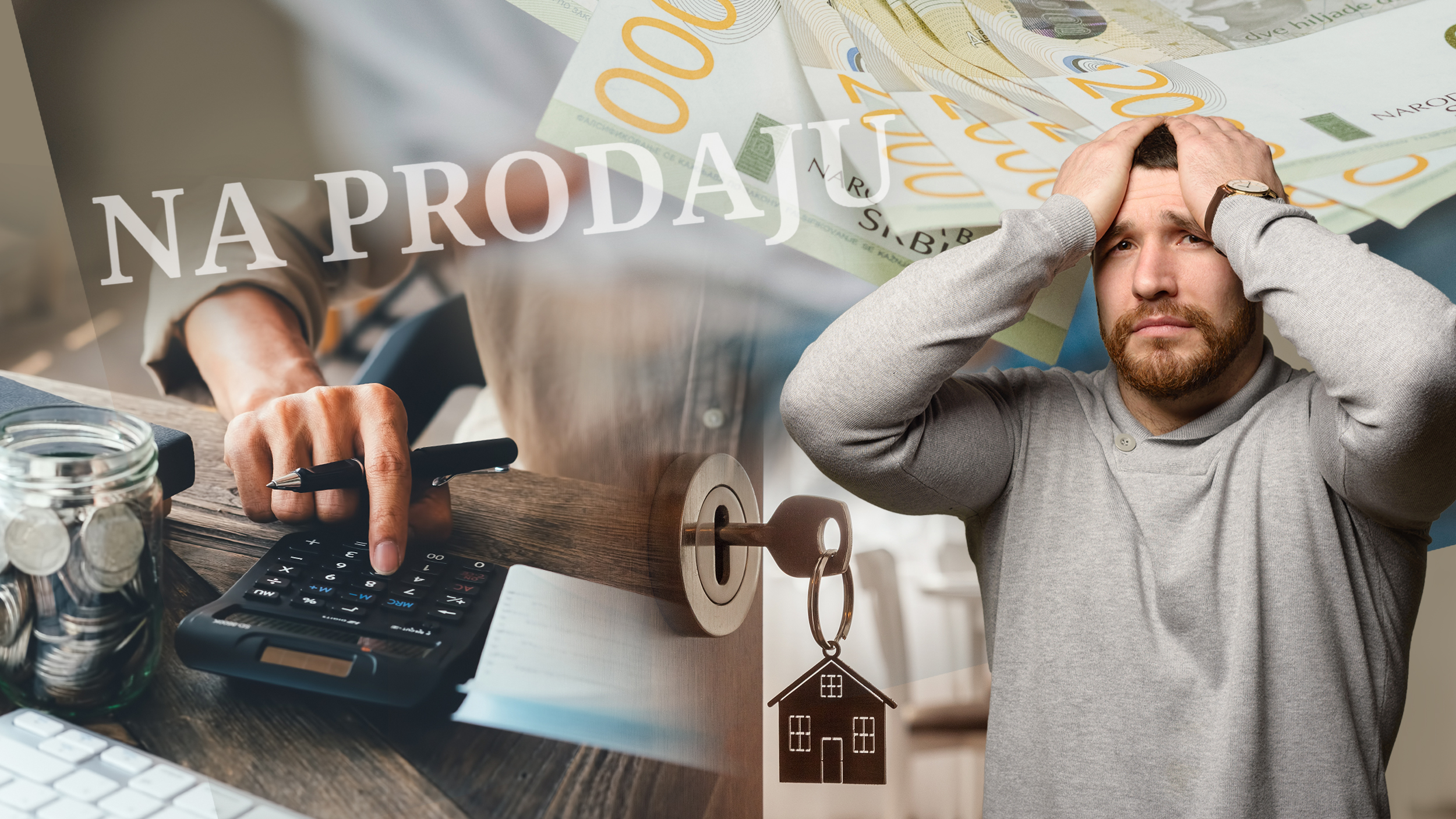 stan kredit, novac, hvata za glavu
na prodaju