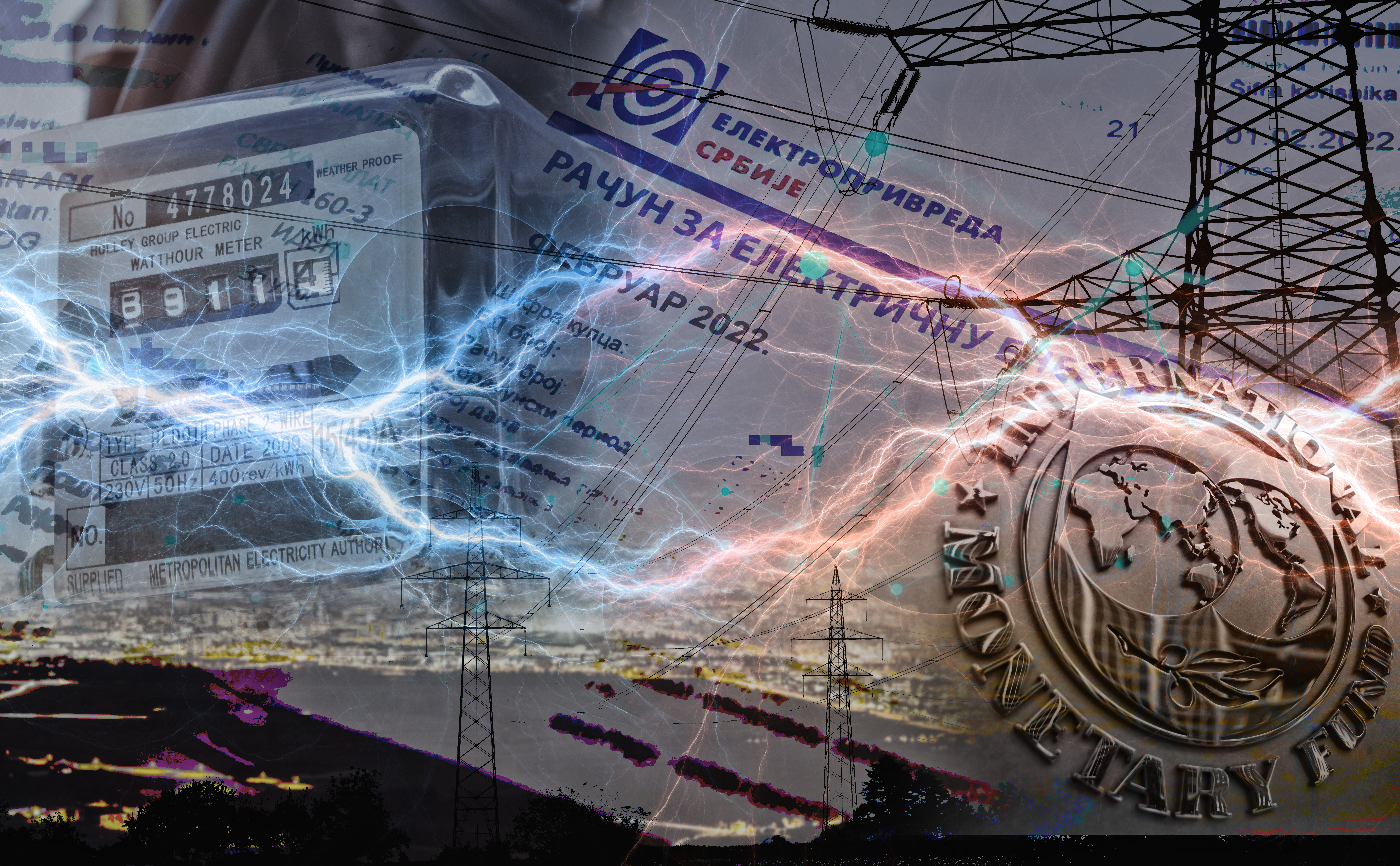 High,Power,Electricity,Poles,In,Urban,Area,Connected,To,Smart