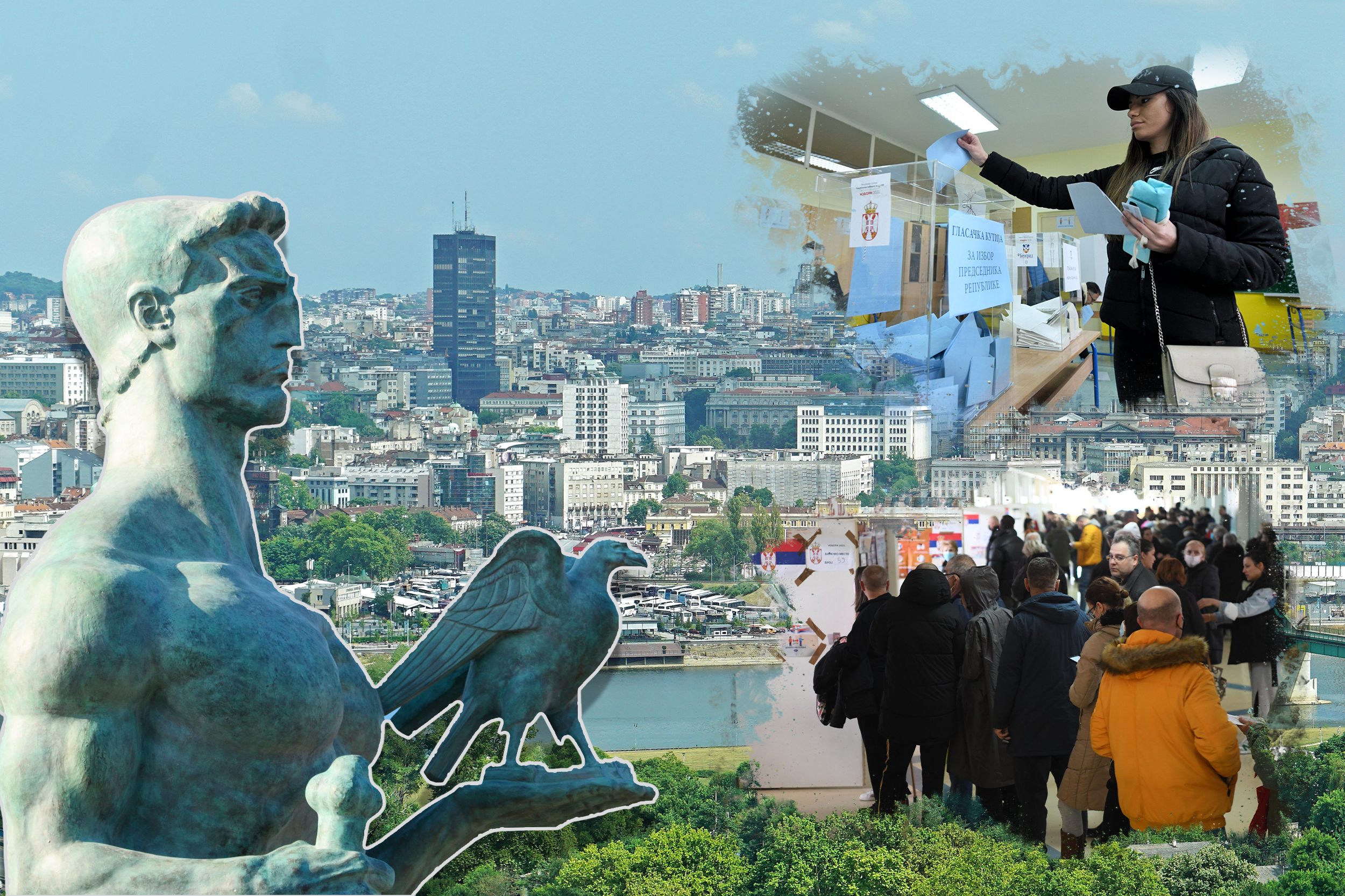 Belgrade capitol city of Serbia cityscape