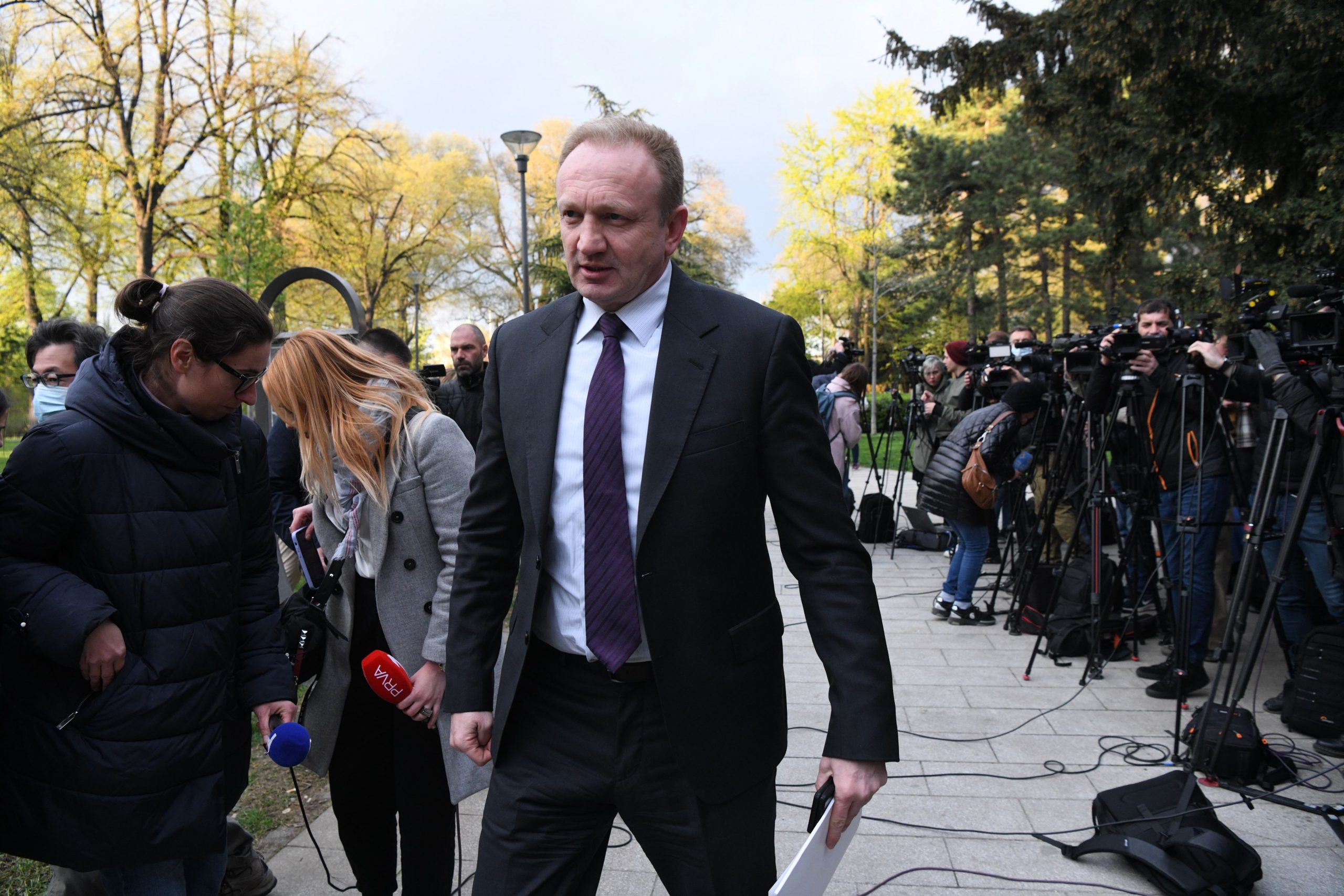 Beograd 11.04.2022. Dragan Đilas, Djilas, Andrićev venac, predsednistvo, sastanak sa Aleksandrom Vucicem Foto: Filip Krainčanić/Nova.rs